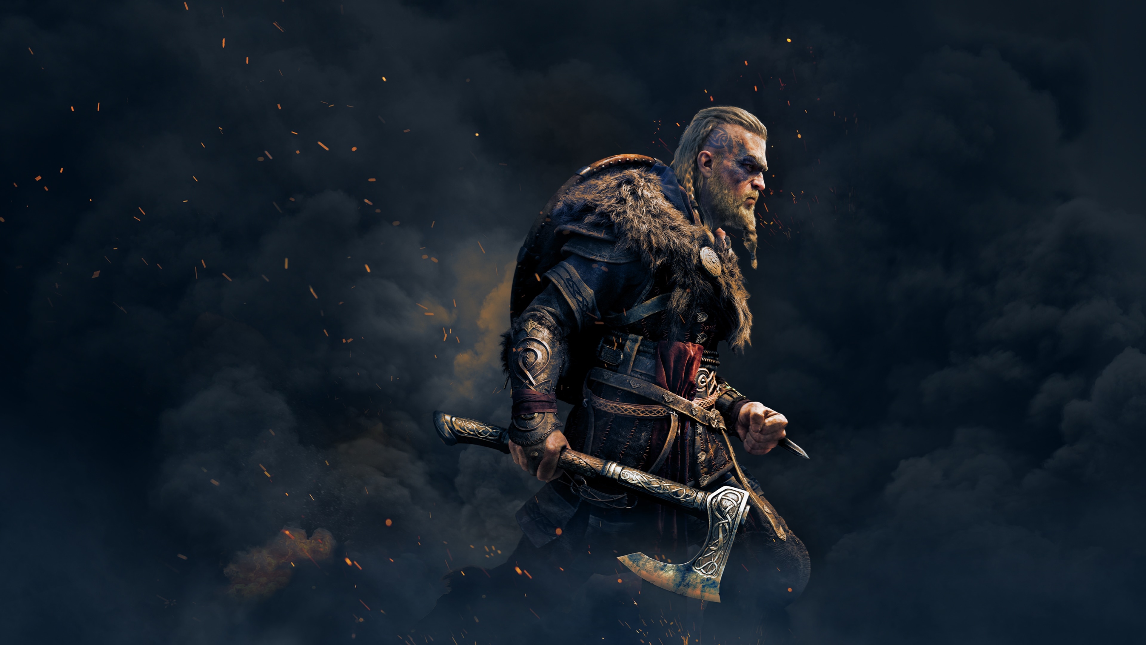 Eivor Varinsdottir, Assassin's Creed Valhalla, Viking bearded axe, 4K Desktop wallpaper