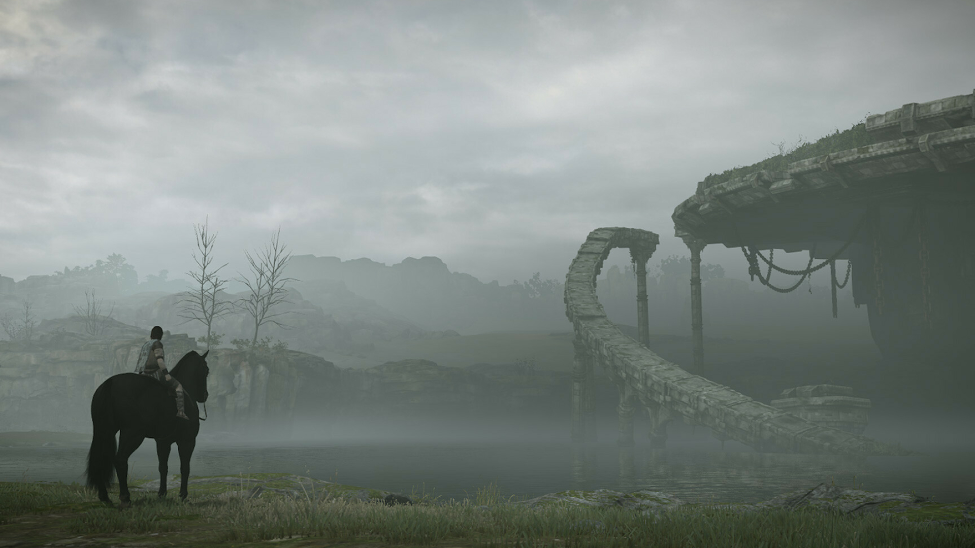 Shadow of the Colossus, Promotional art, Gaming delight, Artistic brilliance, 1920x1080 Full HD Desktop