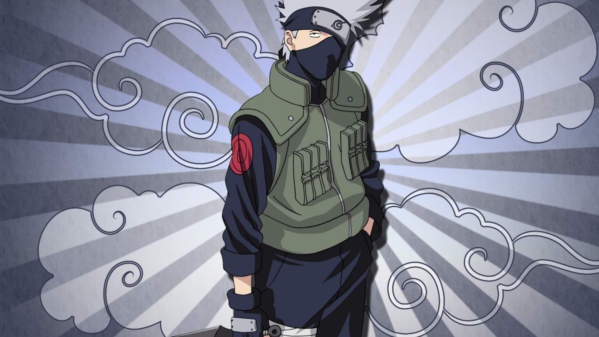 Kakashi Hatake, Masked warrior, Hidden Leaf Village, Mysterious background, 1920x1080 Full HD Desktop