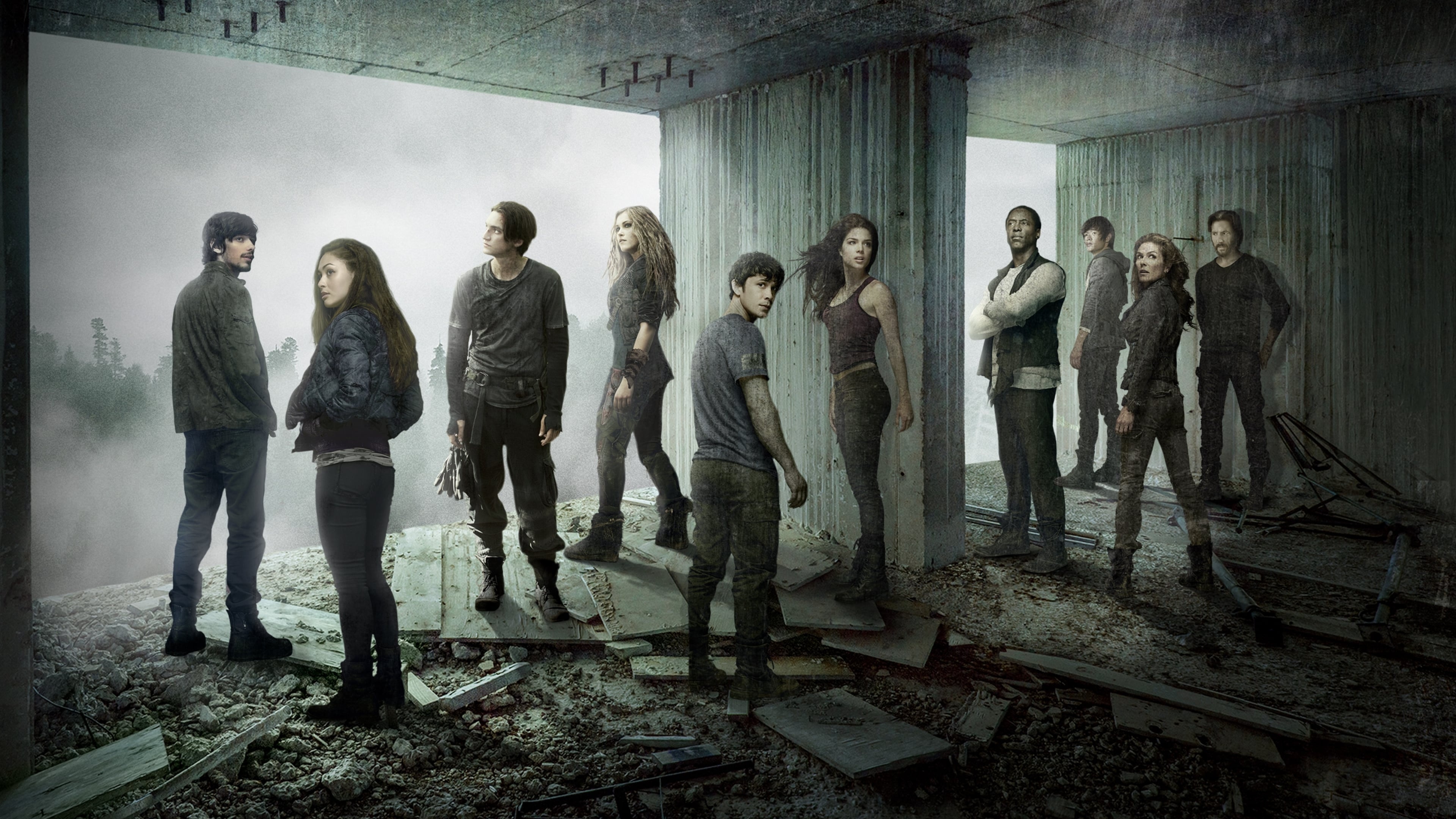 The 100 TV series backdrops, Atmospheric settings, Cinematic visuals, Immersive world-building, 3840x2160 4K Desktop
