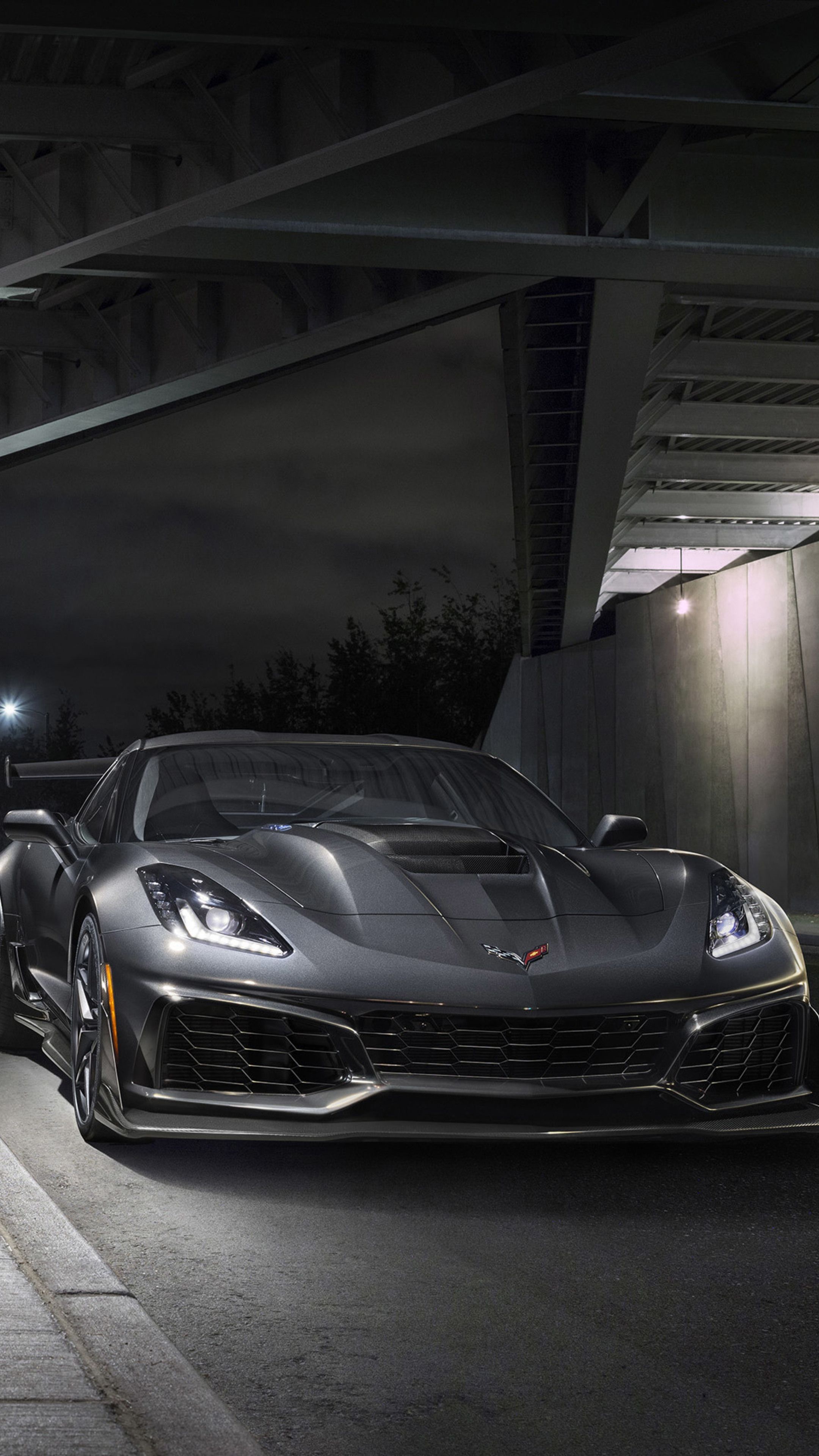 Corvette ZR1 Front View, Corvette Wallpaper, 2160x3840 4K Phone