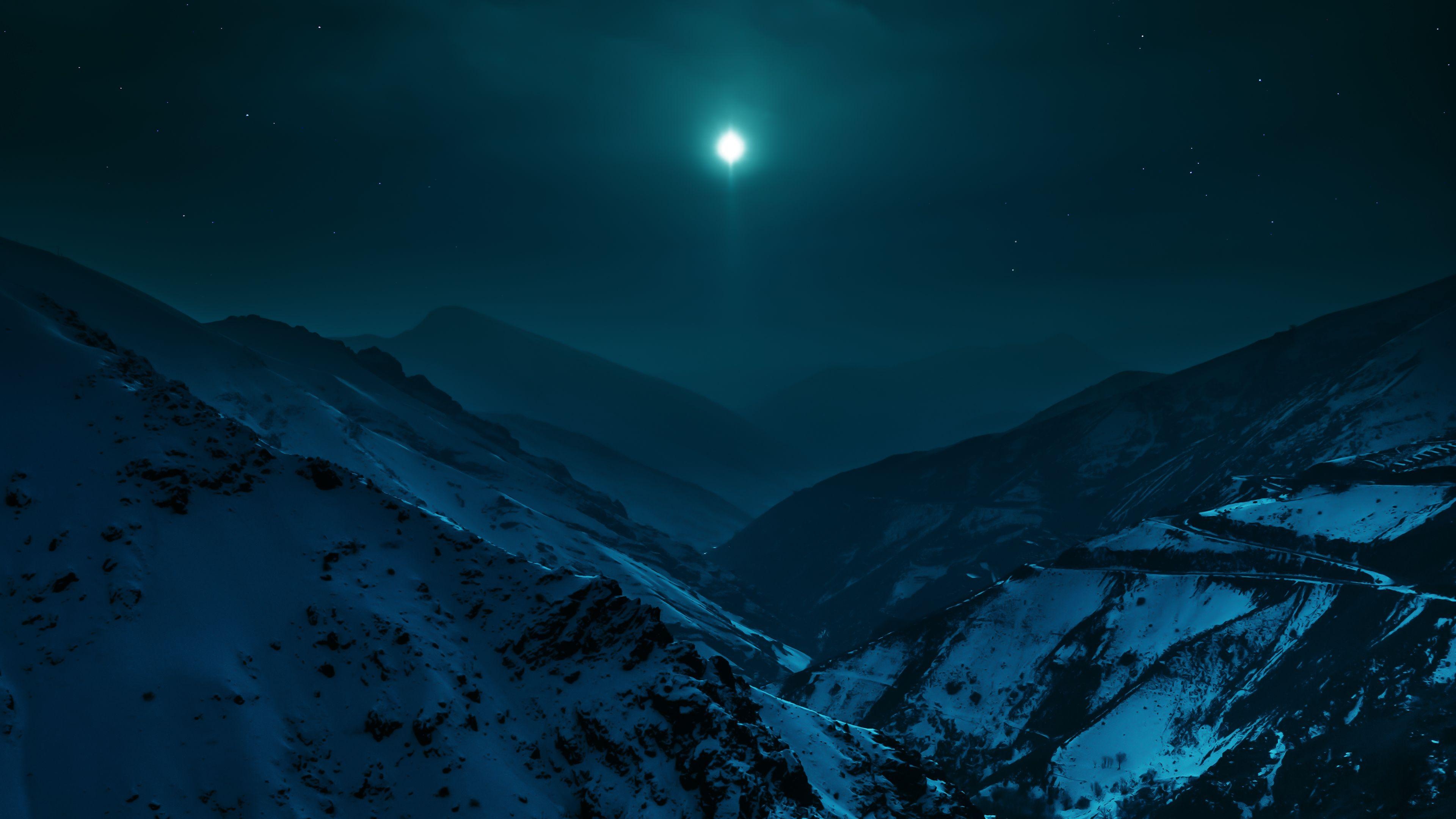 Alborz Mountains, Mountain Night Wallpaper, 3840x2160 4K Desktop