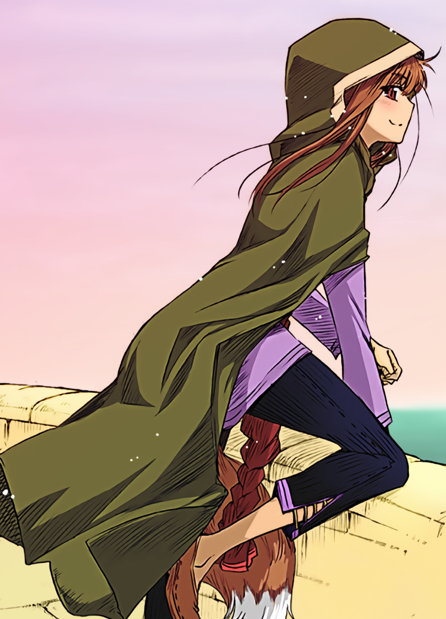 Spice and Wolf anime, Japanese animation, 1540x2130 HD Phone