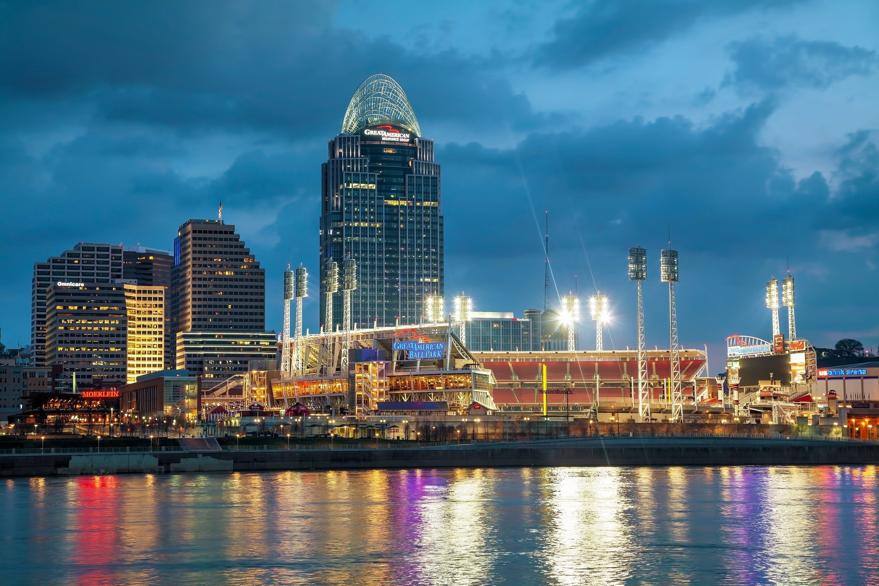 Cincinnati Skyline, Canvas print, Fairfield Inn, Travel USA, 3000x2000 HD Desktop