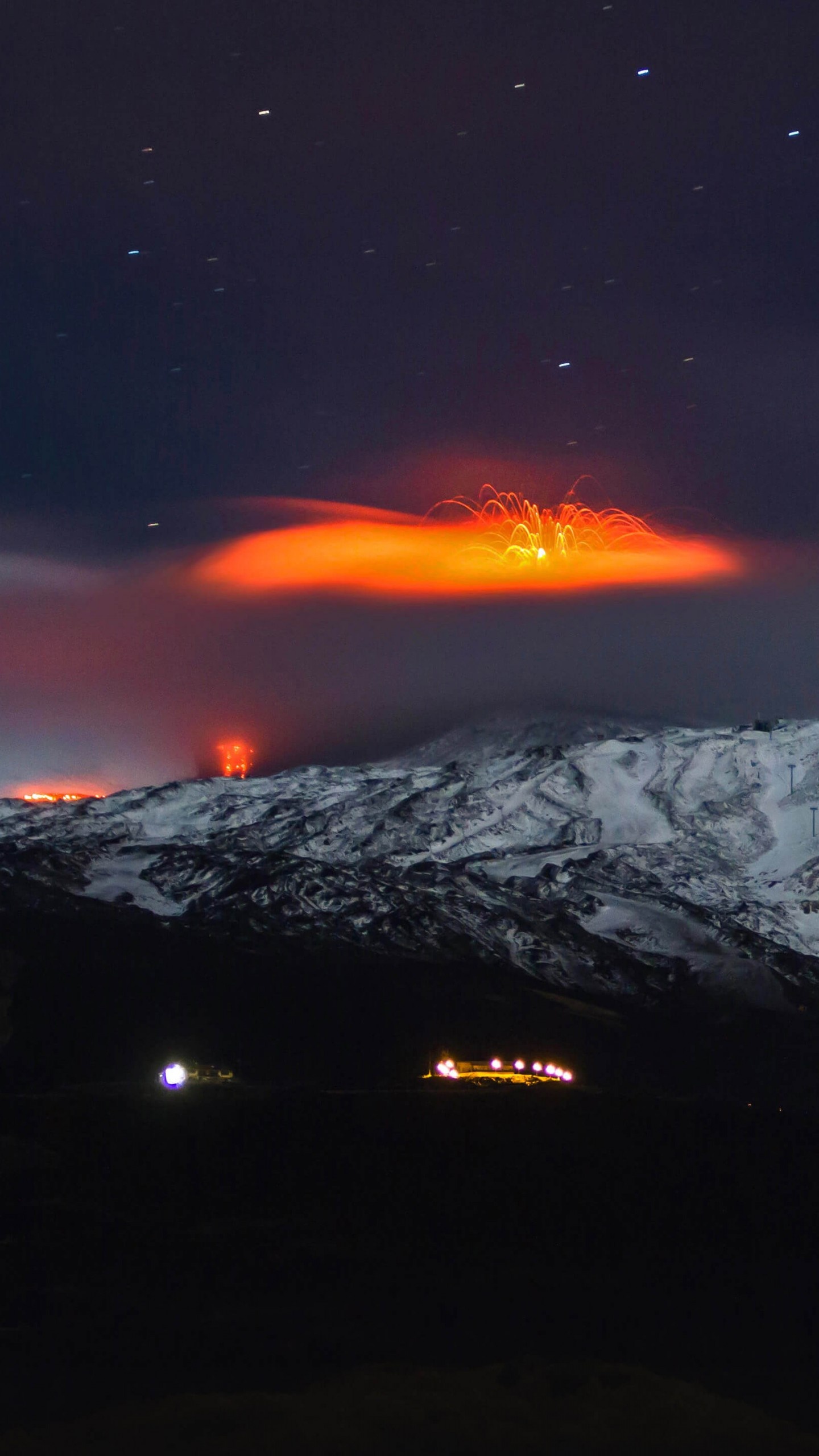 Etna Volcano, Mount Etna, Sicily, Italy, 1440x2560 HD Phone