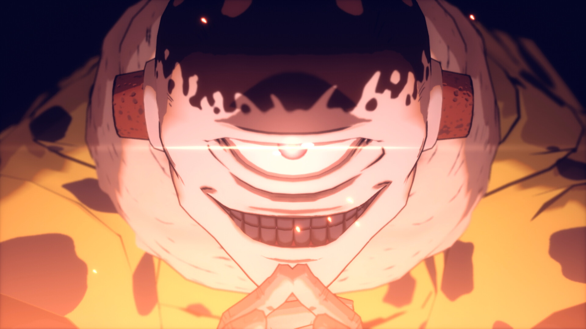 Jogo, Volcano head grin, Burning embers in warm glow, Full HD Desktop wallpaper