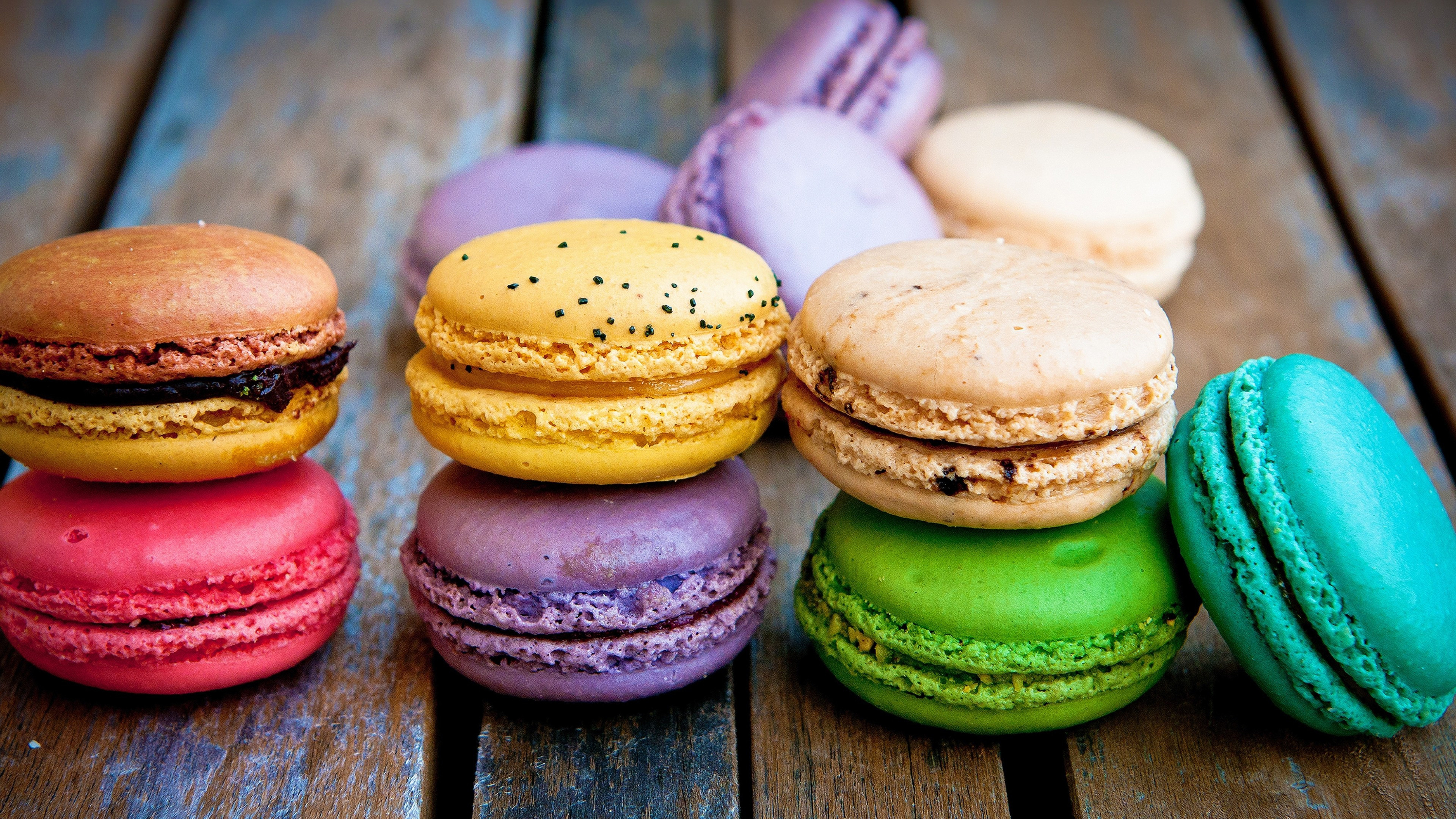 Download colorful macaron cookies, Dessert wallpapers, UHD TV, Sweet treats, 3840x2160 4K Desktop