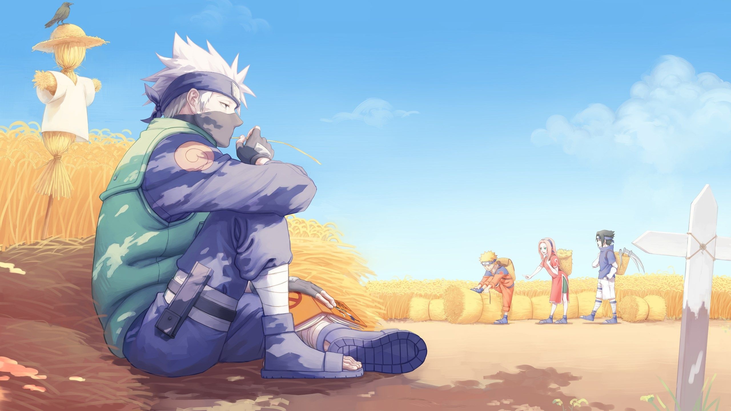 Kakashi Hatake, Naruto Uzumaki, Sasuke Uchiha, Sakura Haruno, HD Desktop wallpaper