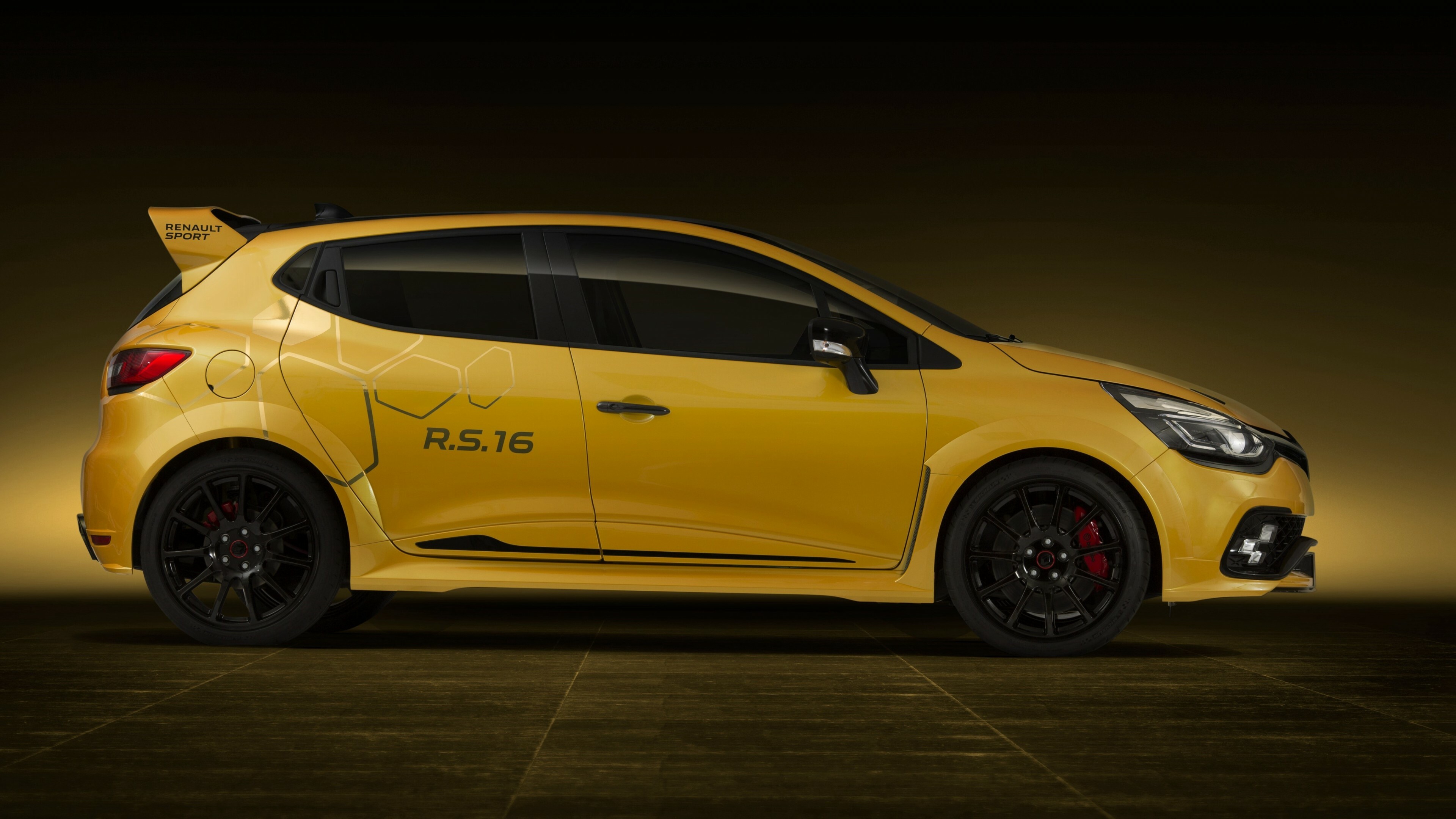 Renault Clio RS 16, Yellow hot hatch, 3840x2160 4K Desktop