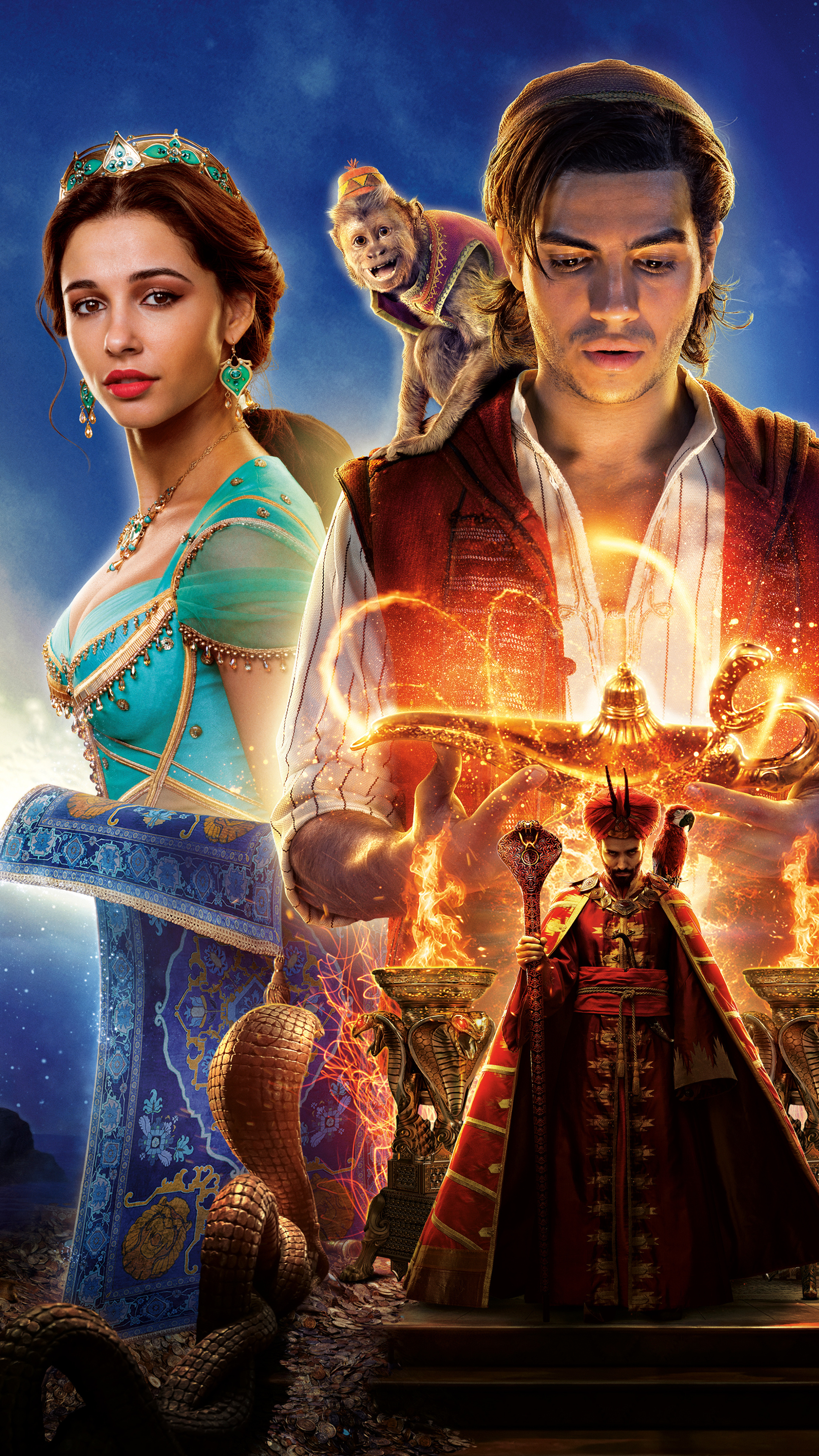 Naomi Scott, Aladdin movie, 2160x3840 4K Phone