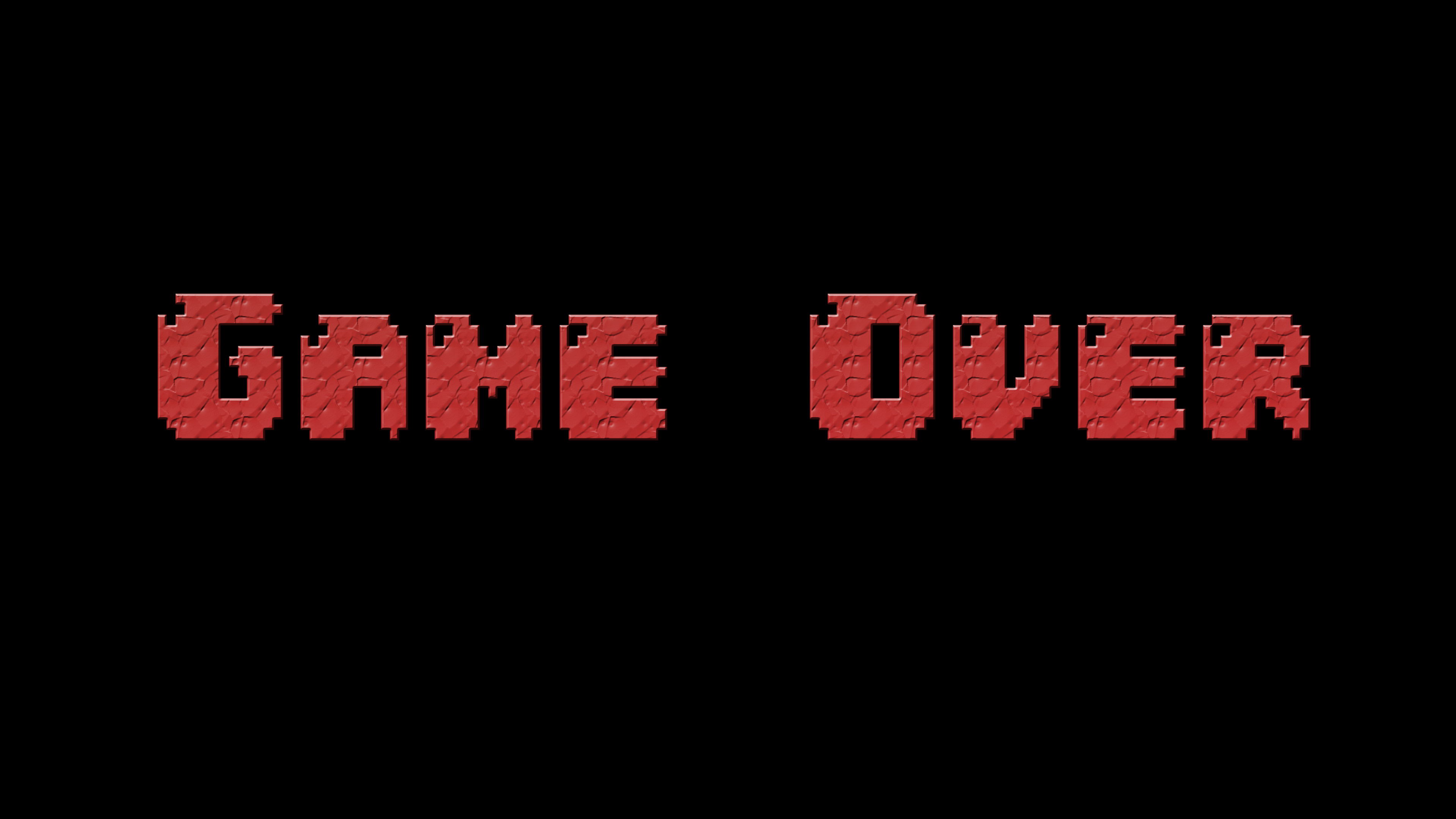 Game Over, Typographic design, 4K resolution, HD wallpapers, 3840x2160 4K Desktop