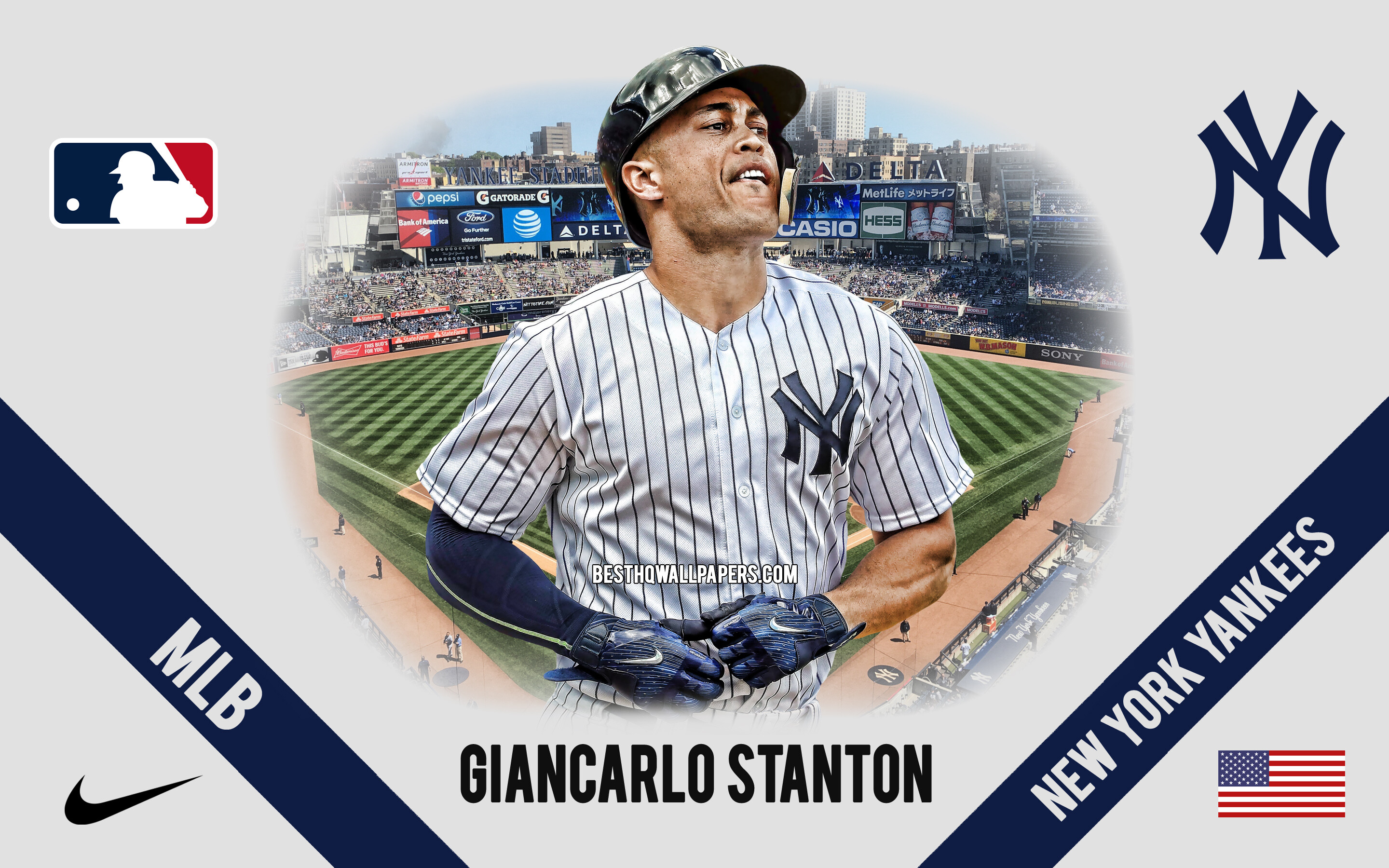Giancarlo Stanton, New York Yankees, American baseball player, 2880x1800 HD Desktop
