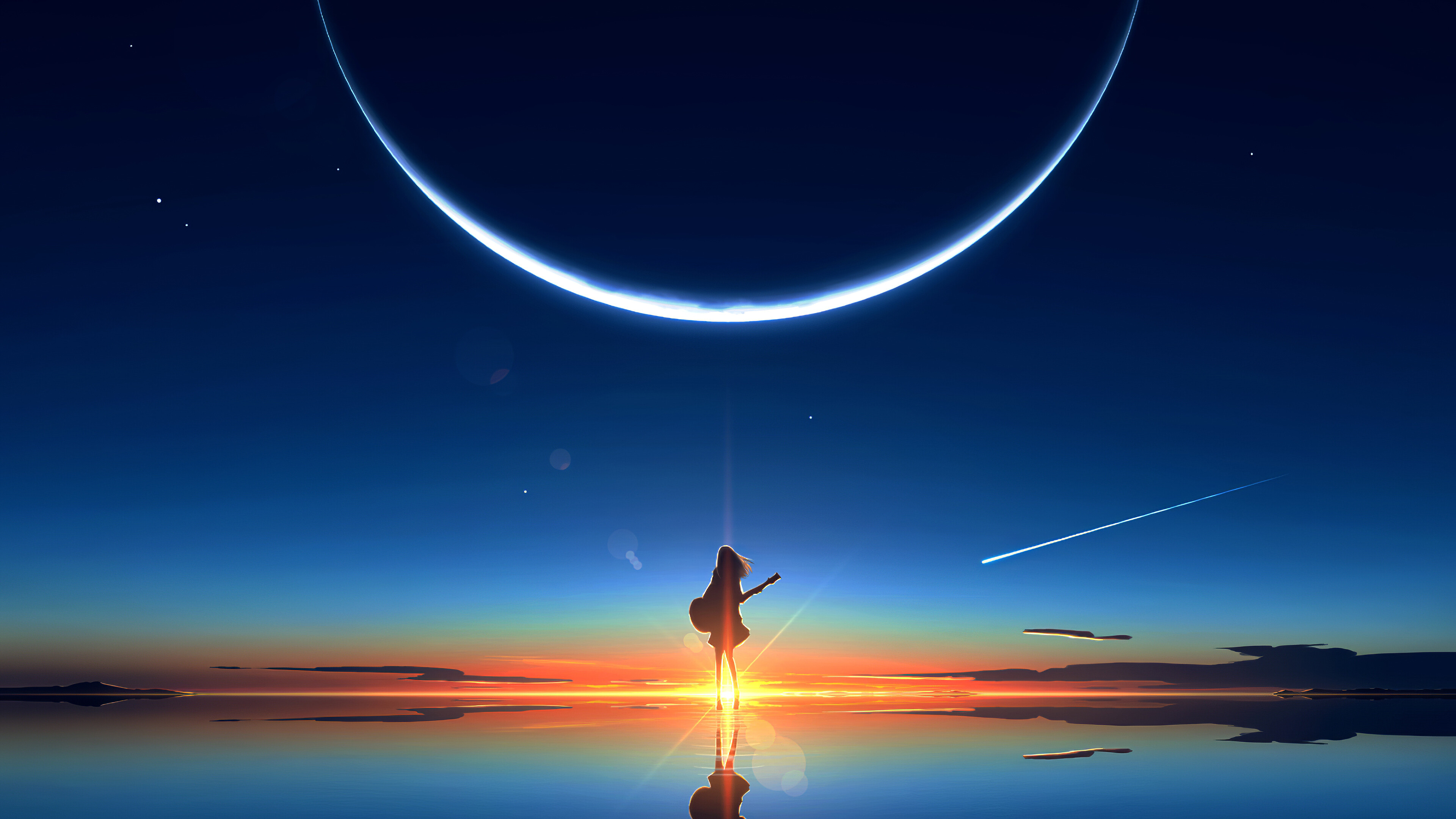 Anime girl dreams, Scenic beauty, 4K wonderland, Captivating wallpapers, 3840x2160 4K Desktop