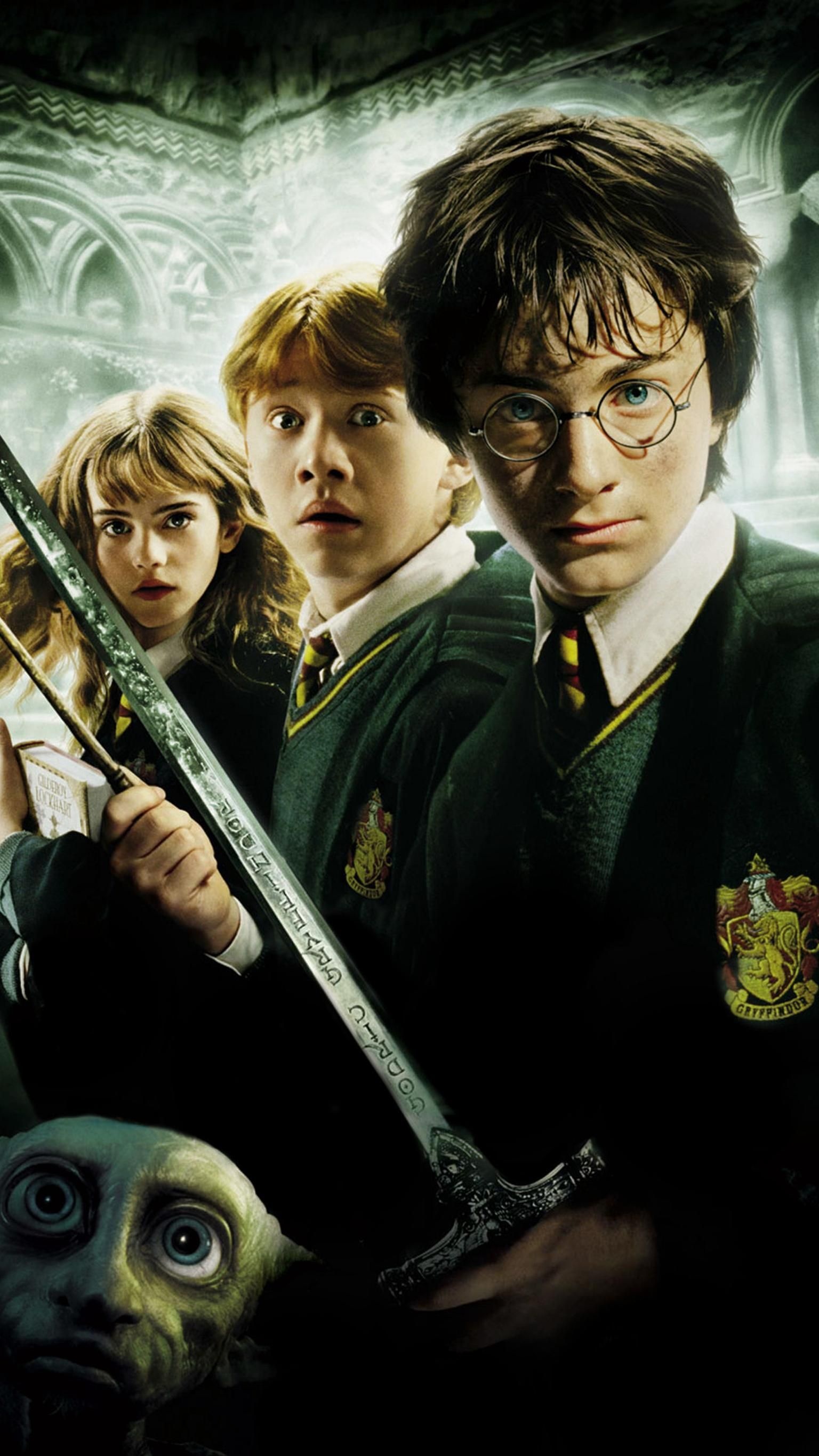 Chamber of Secrets, Harry Potter, Vivid wallpapers, Harry Potter, 1540x2740 HD Phone