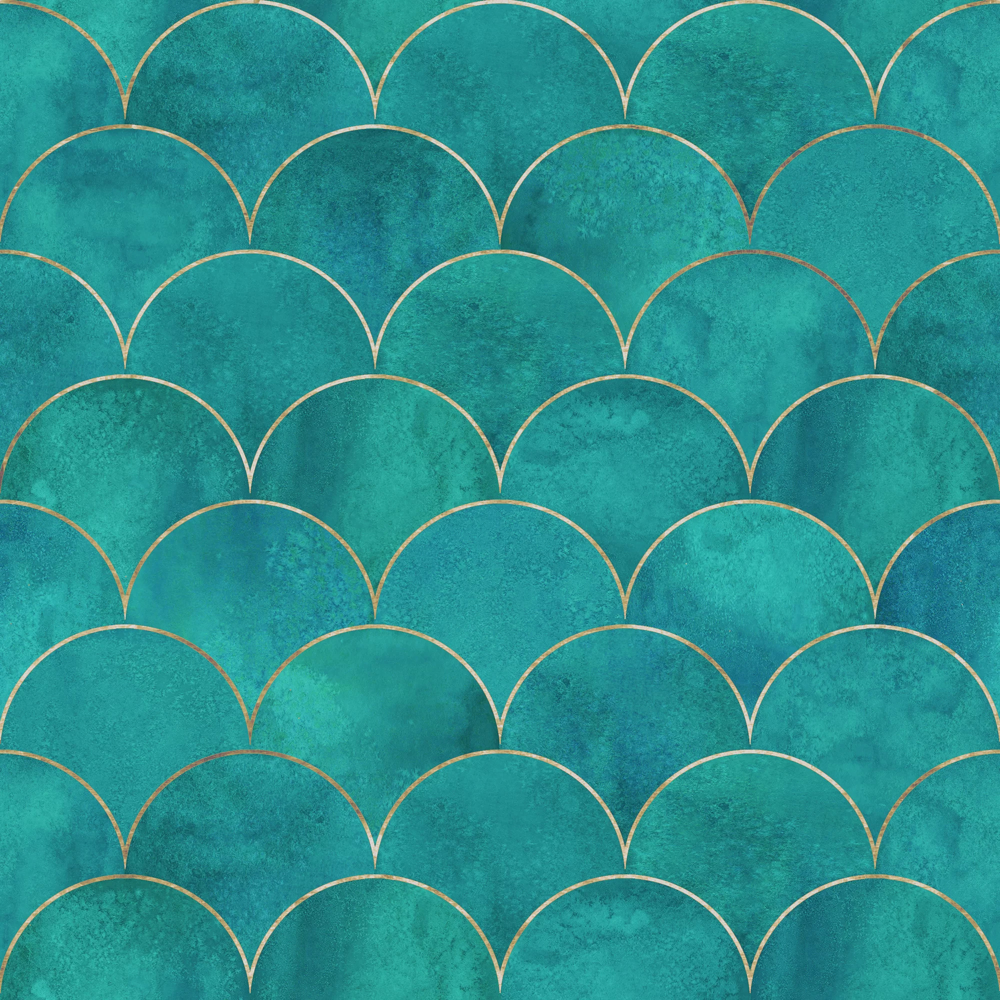 Goncalves mermaid fish, Scale wave design, Luxurious decor, Mercer41 brand, 2000x2000 HD Phone