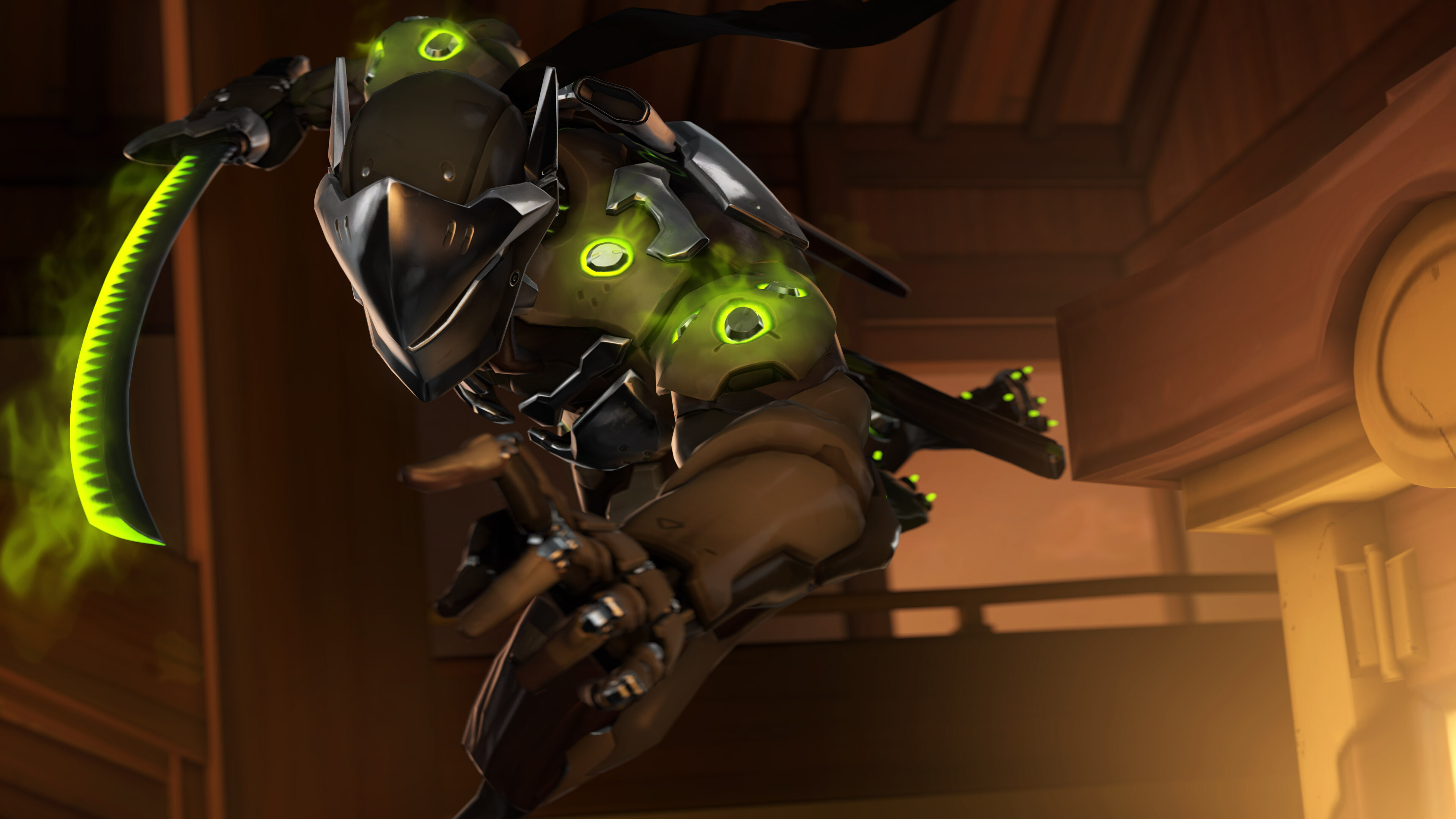 Genji Overwatch arts, Gaming masterpieces, HD wallpapers, Epic battles, 3840x2160 4K Desktop