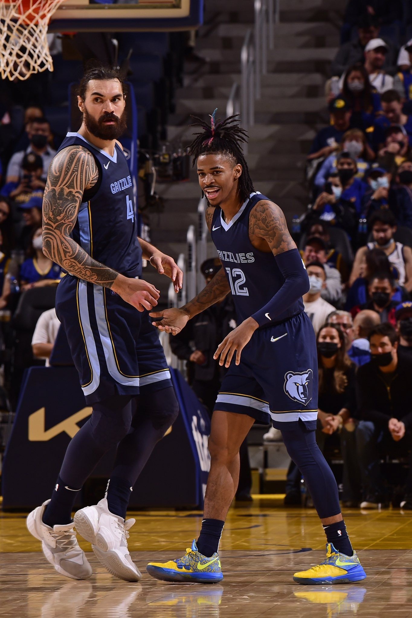 Steven Adams, Ja Morant Wallpaper, 1370x2050 HD Phone