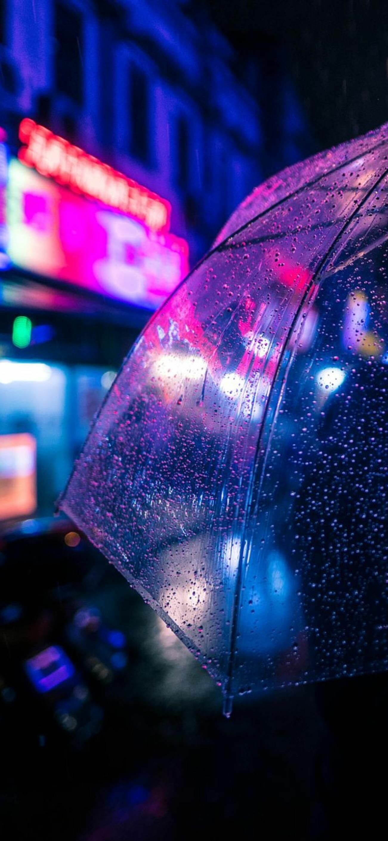 Rain, Nature's tears, Nighttime ambiance, Serene rainfall, 1310x2820 HD Phone
