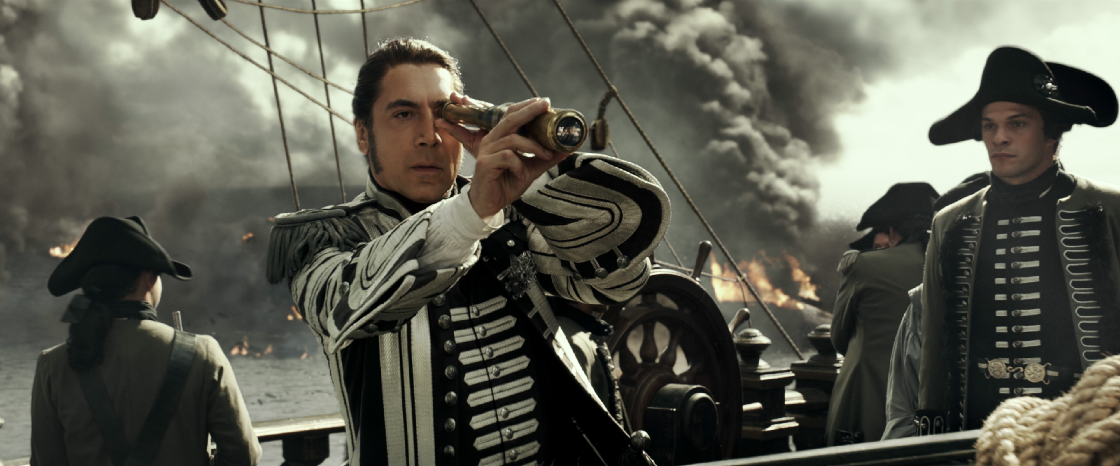 Javier Bardem, Dead Men Tell No Tales, High-definition wallpaper, Cinematic masterpiece, 3840x1600 Dual Screen Desktop