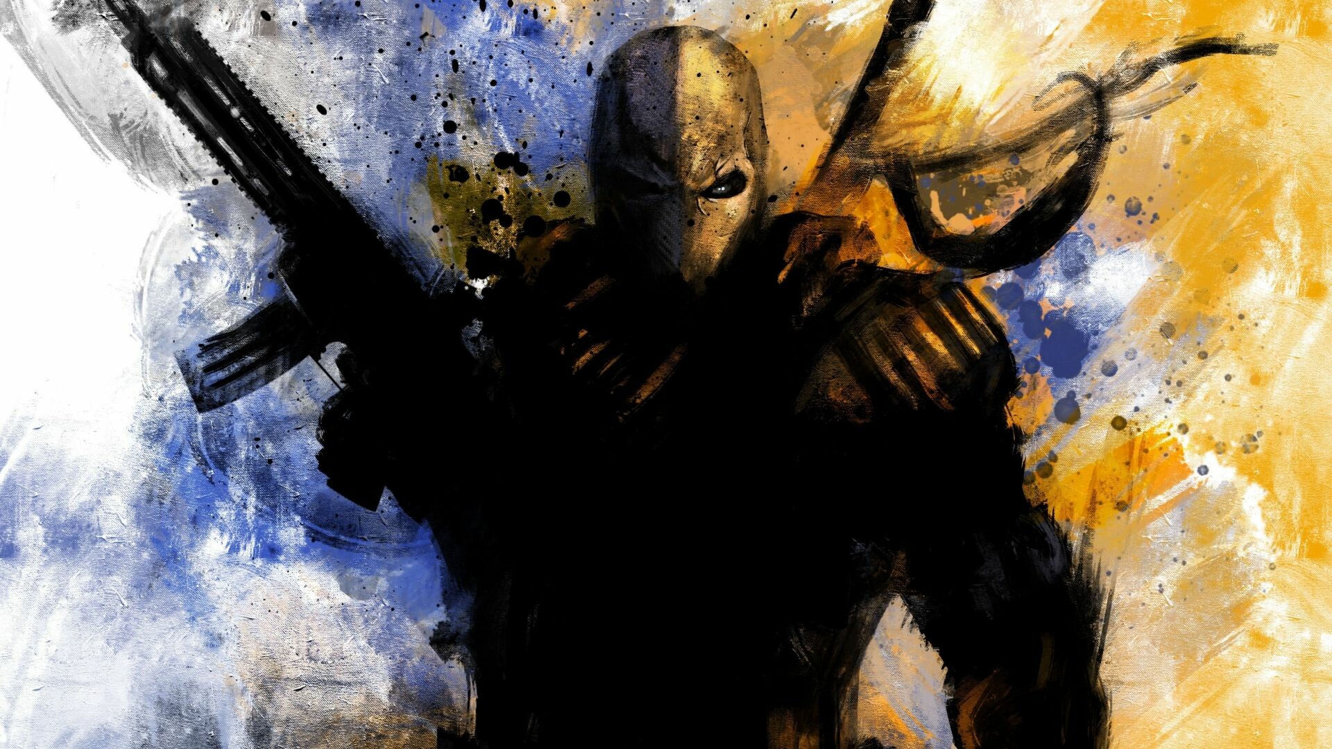 DC Villain, Deathstroke, DC Comics, Artwork, 1920x1080 Full HD Desktop