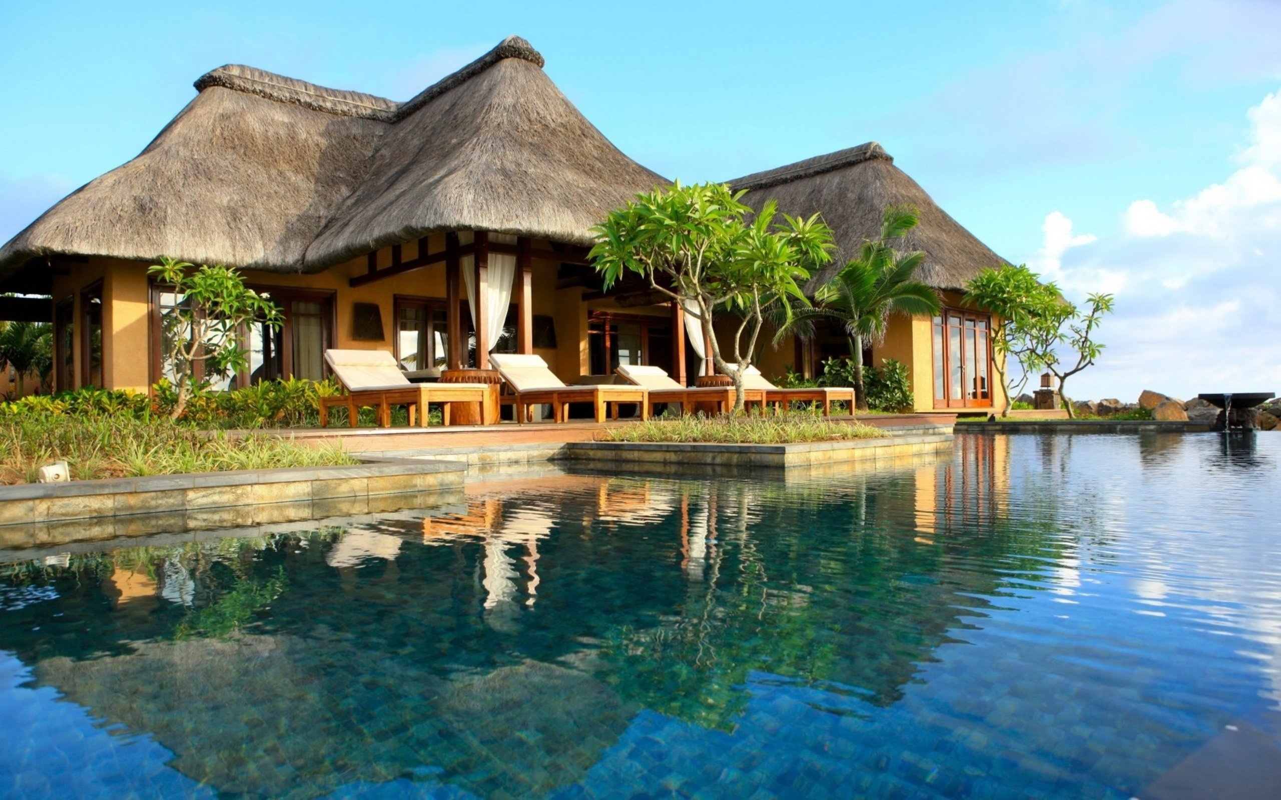 Mauritius, Bungalows Wallpaper, 2560x1600 HD Desktop