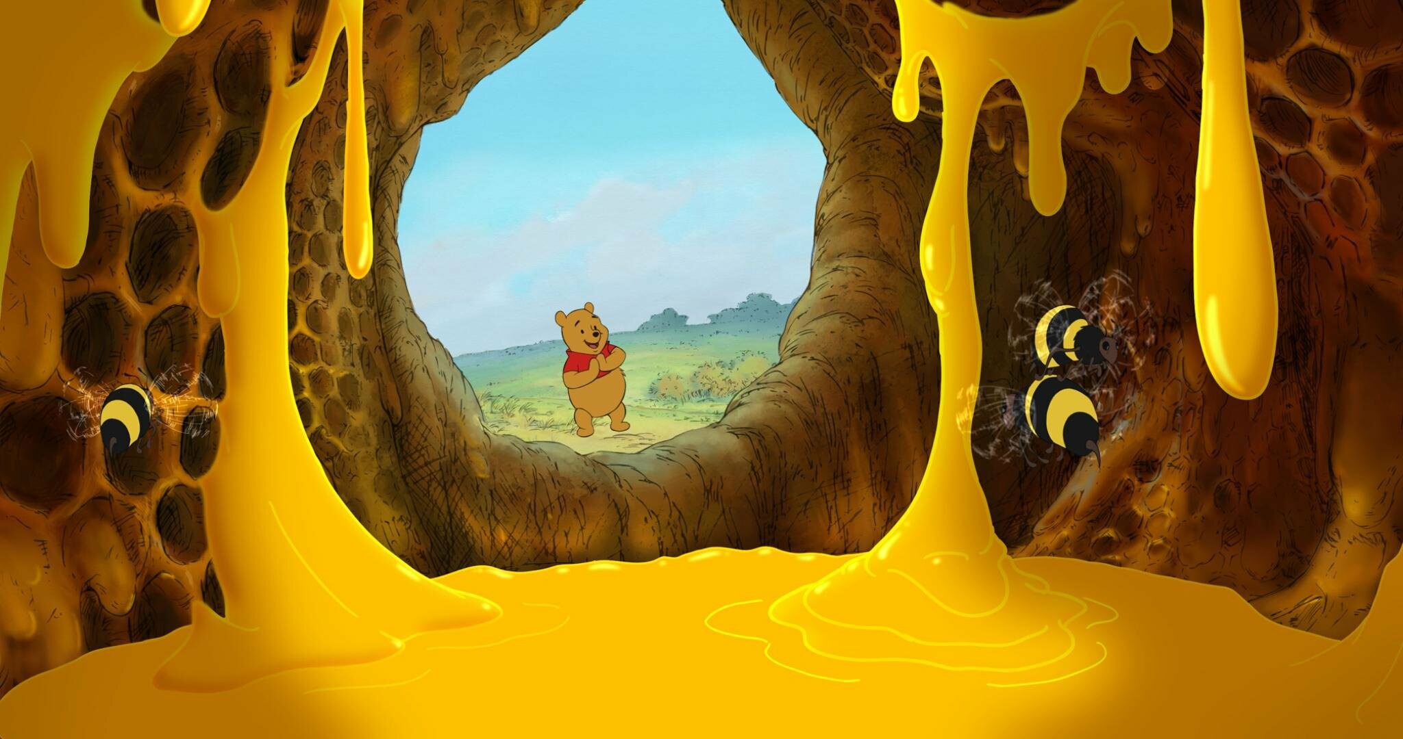 The Many Adventures of Winnie the Pooh animation, Free HD PC background, Adorable and lovable, 2050x1080 HD Desktop