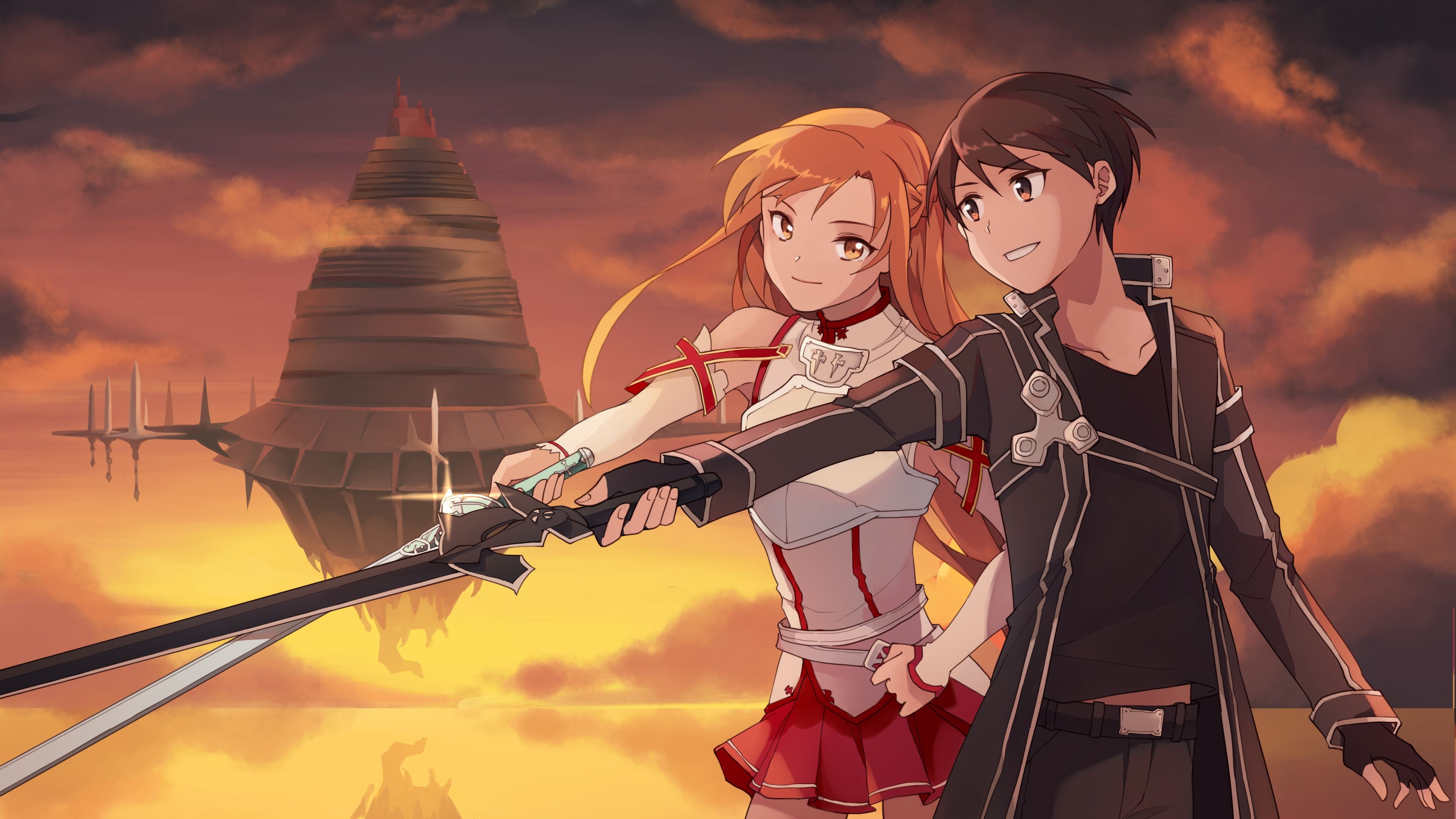 Sword Art Online, Kirito wallpapers, Anime protagonist, Virtual reality, 3840x2160 4K Desktop