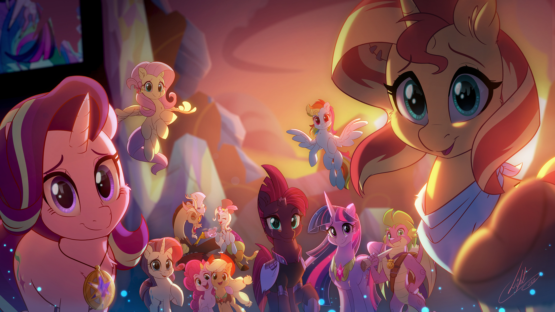 Sunset Shimmer, Starlight Glimmer, Twilight Sparkle, Tempest Shadow, My Little Pony: Friendship Is Magic, HD Desktop wallpaper