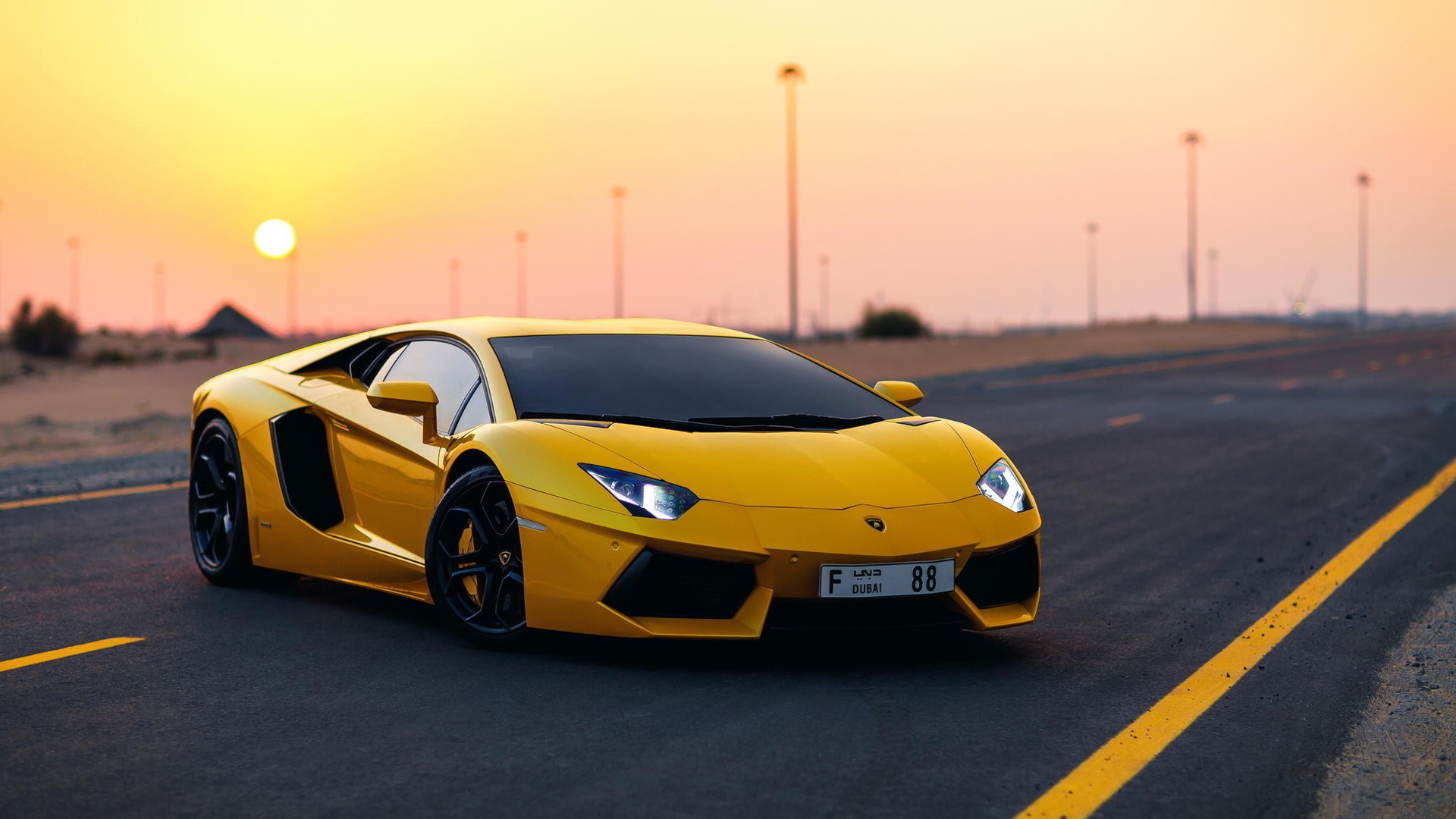 Dubai, Lamborghini Aventador Wallpaper, 1920x1080 Full HD Desktop