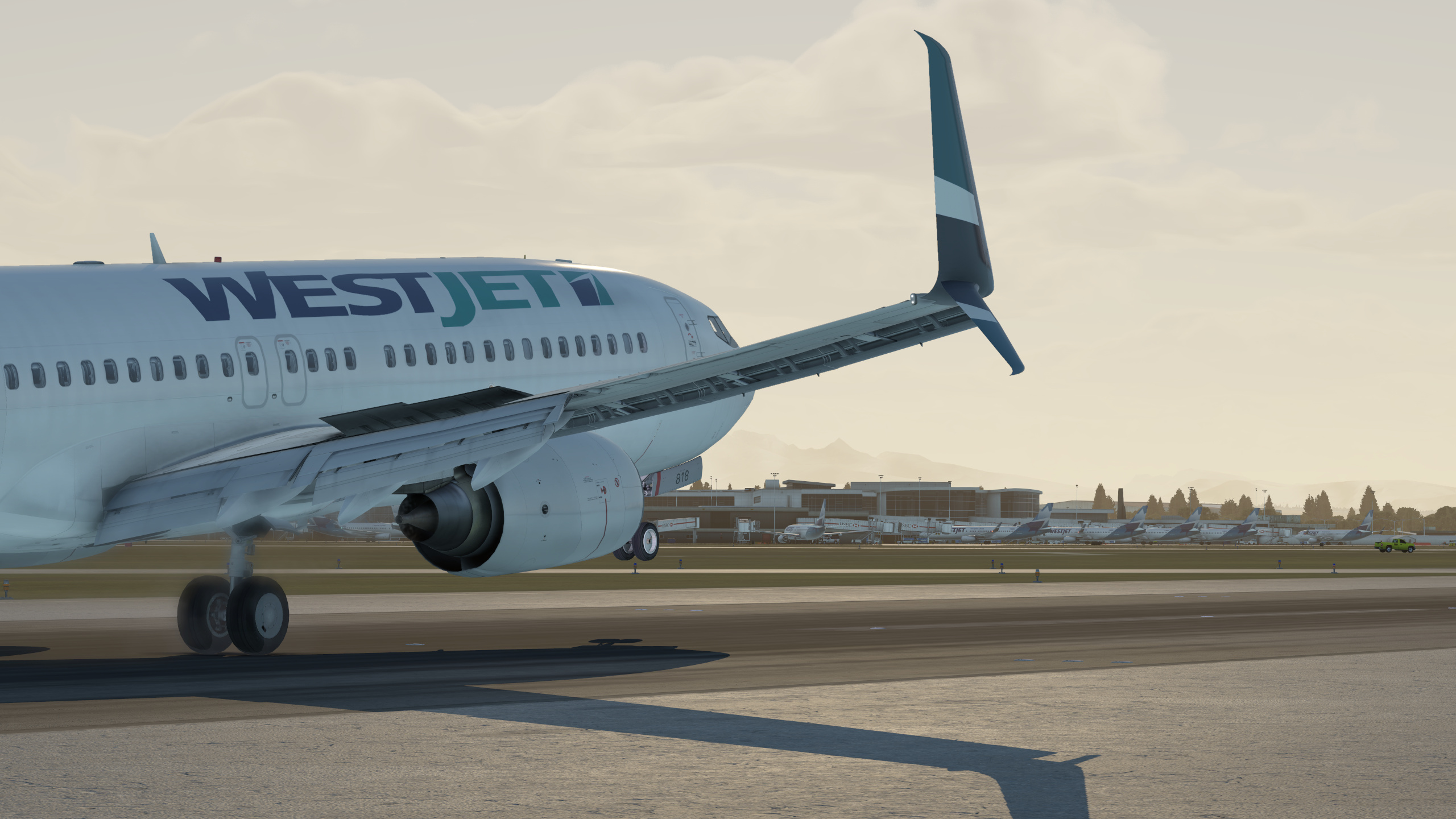 WestJet, X Plane 11, Flight simulator, Aviation, 2560x1440 HD Desktop