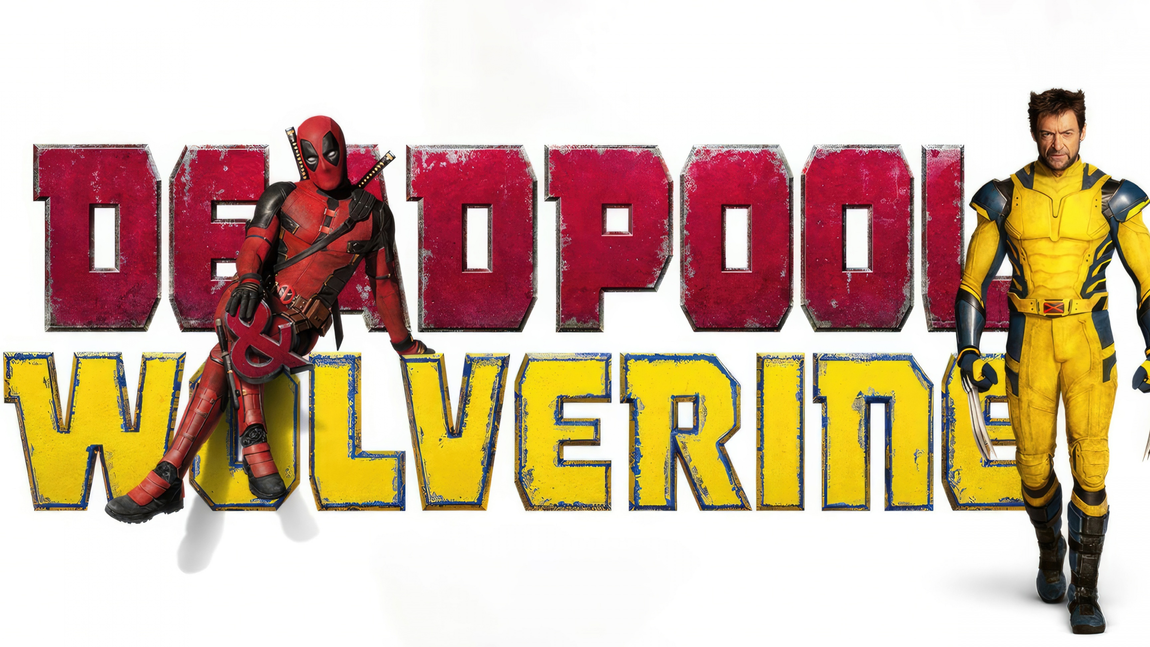 Deadpool, Wolverine, Logo imagery, Comic book style, White theme, 3840x2160 4K Desktop