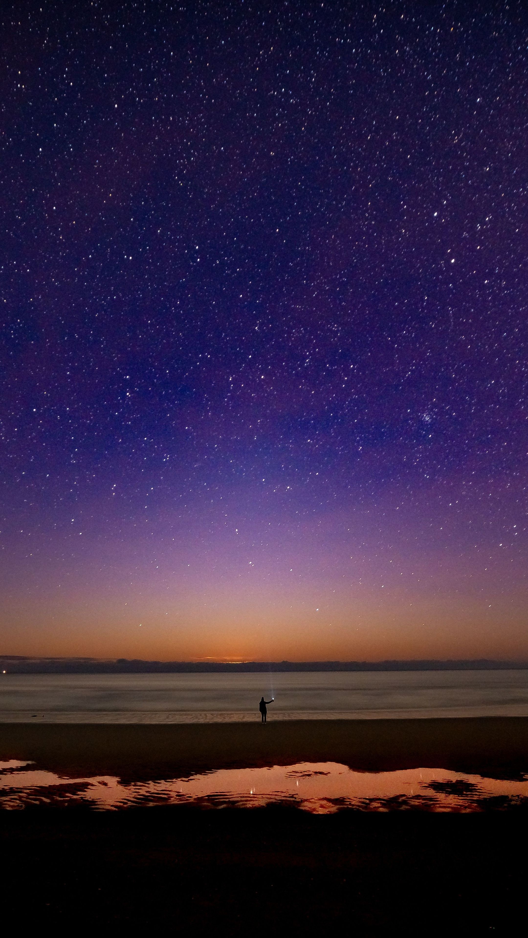 Starry sky, Night Skylines Wallpaper, 2160x3840 4K Phone