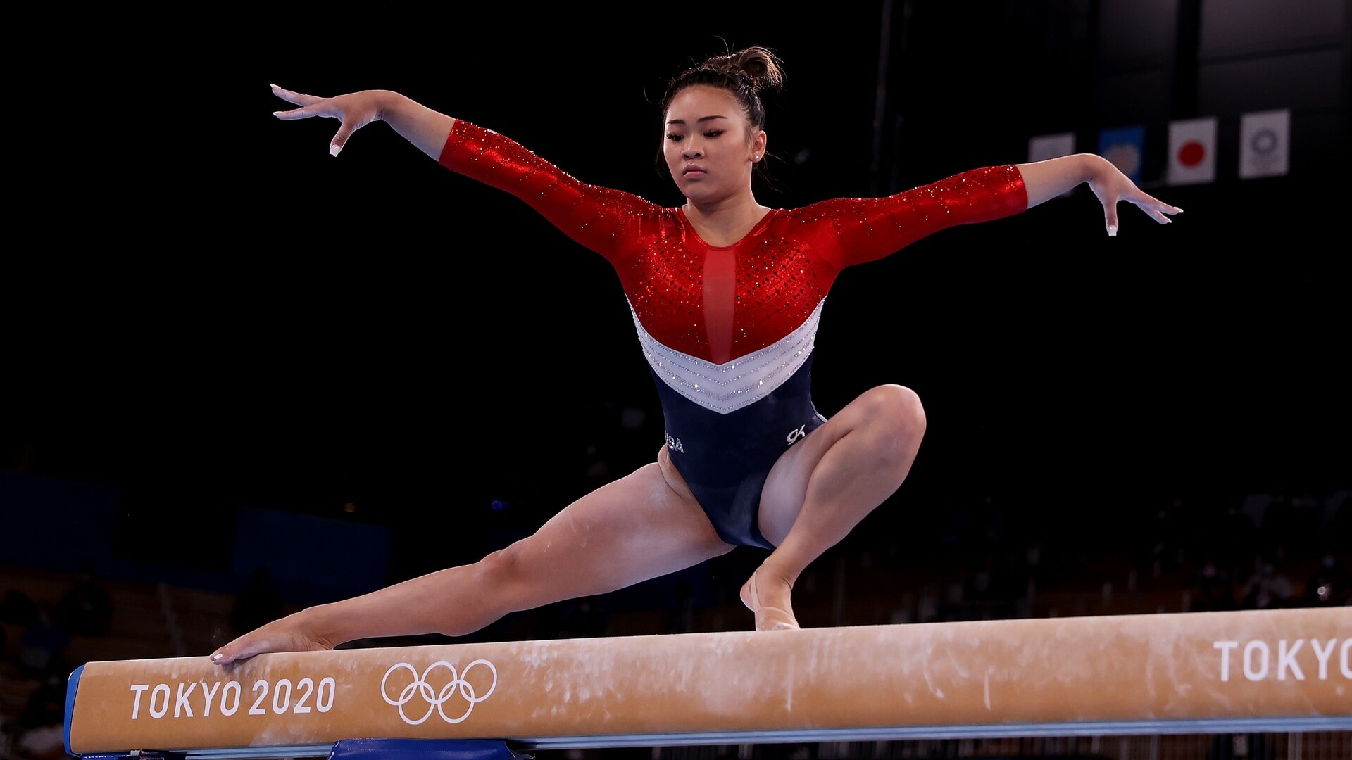 Sunisa Lee, USA gymnast, Individual all-around, Tokyo challenge, 1920x1080 Full HD Desktop