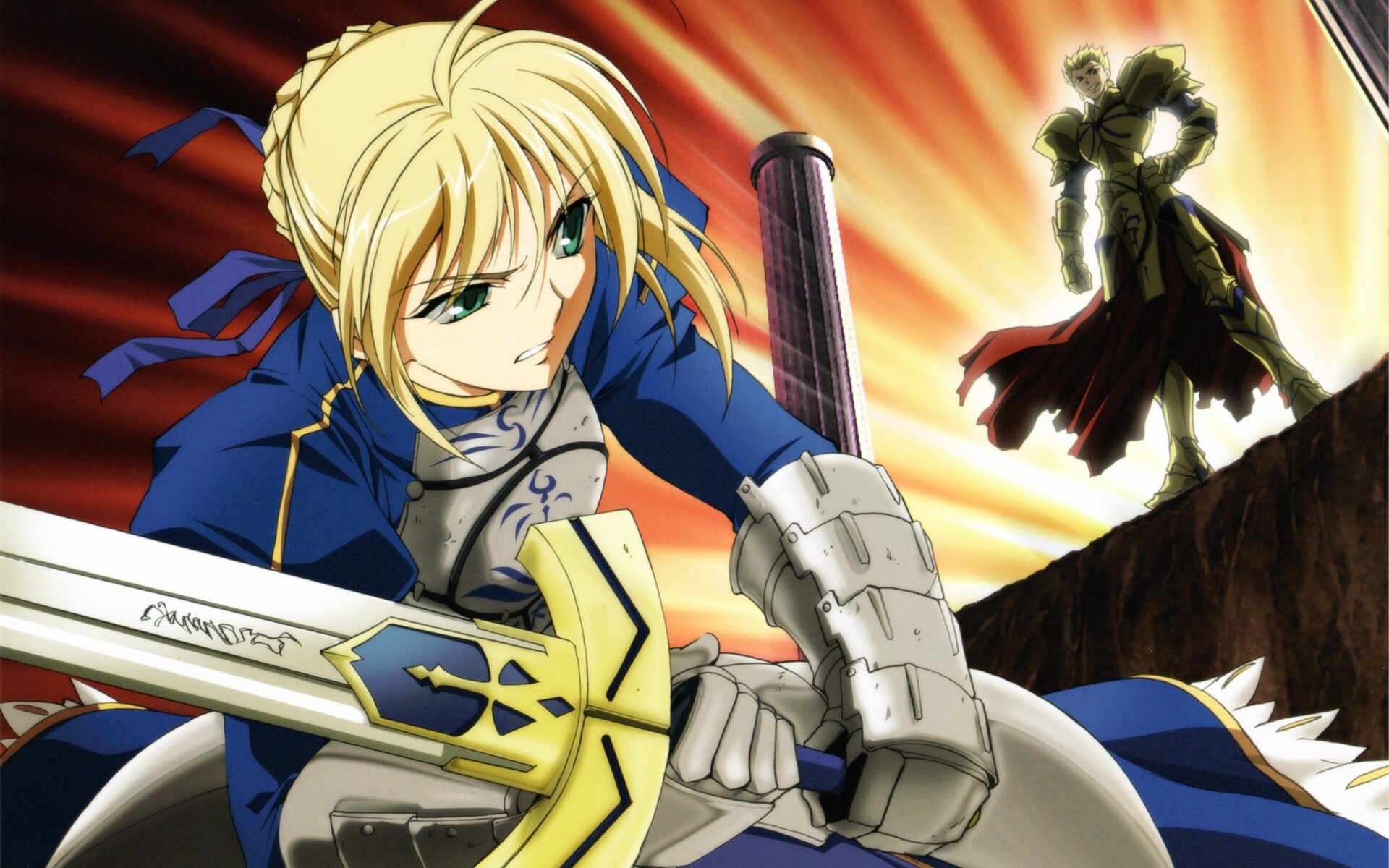 Fate Stay Night, Fate Zero Gilgamesh, Anime character, Sword, 1920x1200 HD Desktop