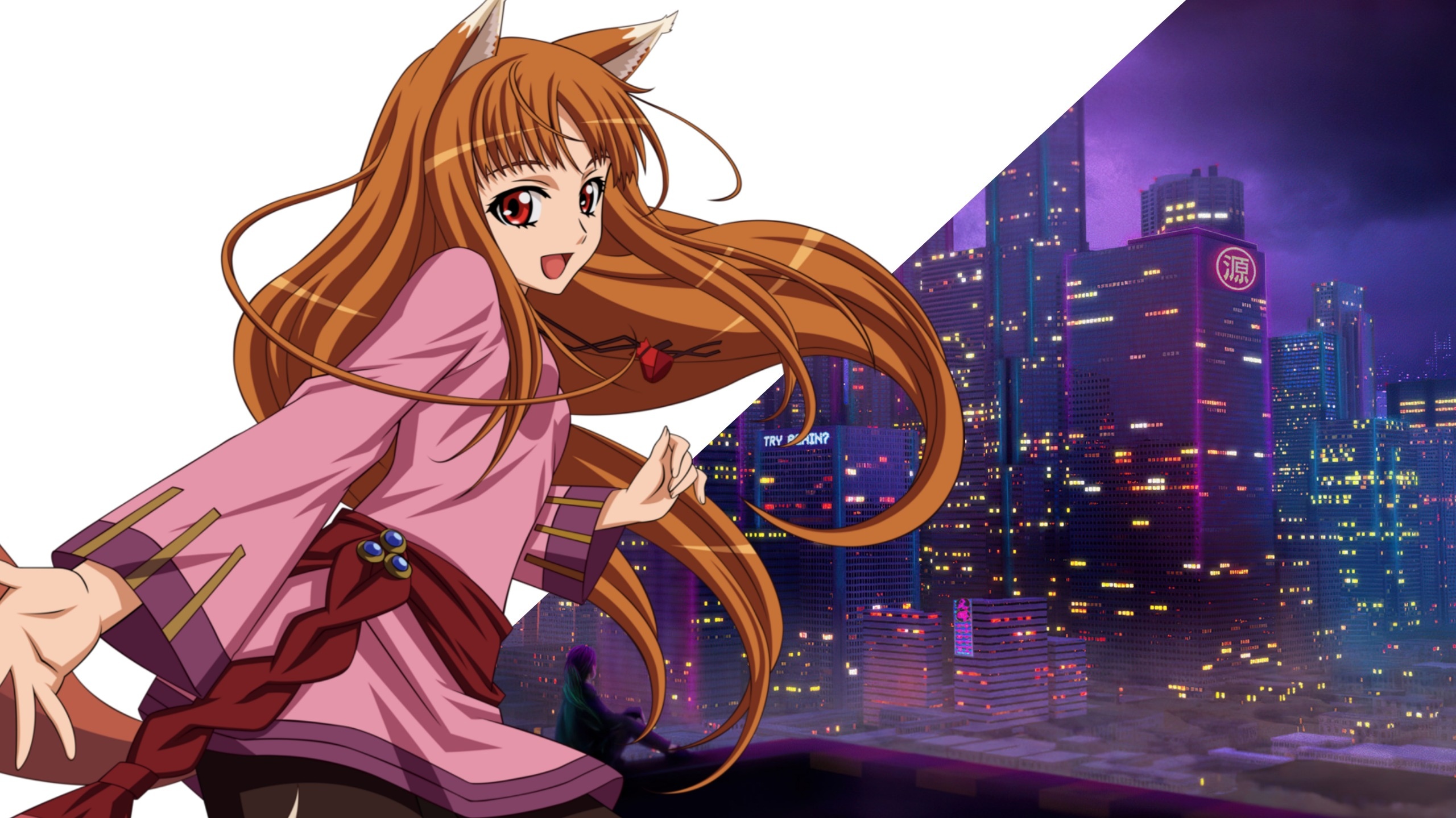 Spice and Wolf, Holo and Lawrence, Anime girls, HD wallpapers, 2560x1440 HD Desktop