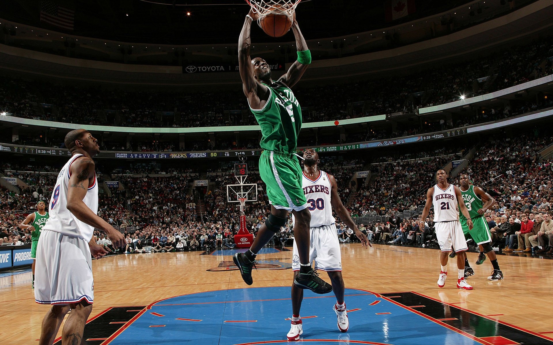 Celtics vs 76ers, Kevin Garnett Wallpaper, 1920x1200 HD Desktop