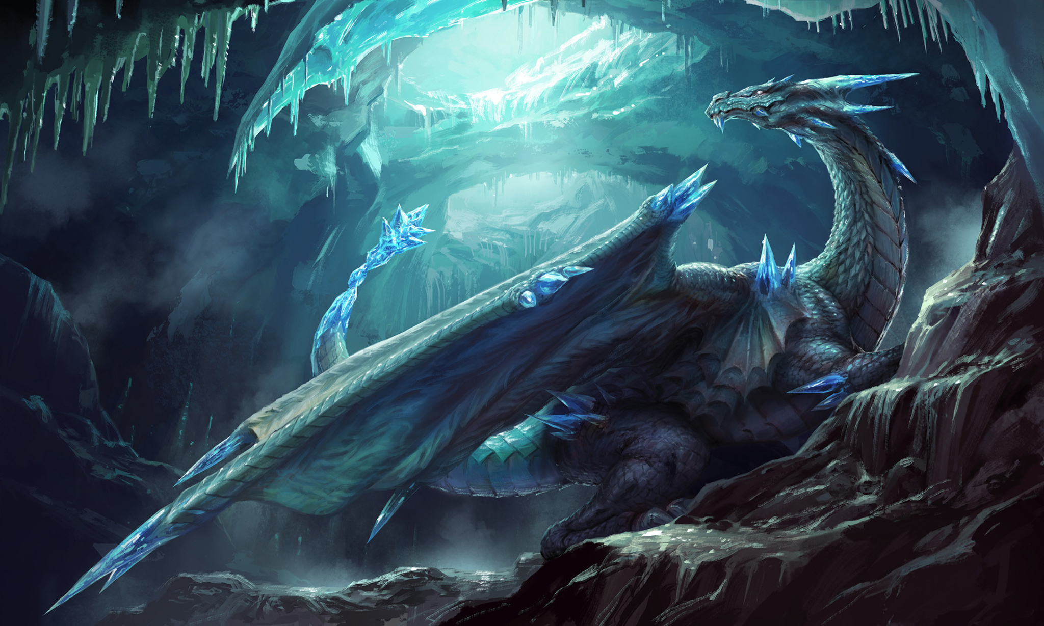 Beautiful Ice Dragon Wallpaper - Album on Imgur 2050x1230