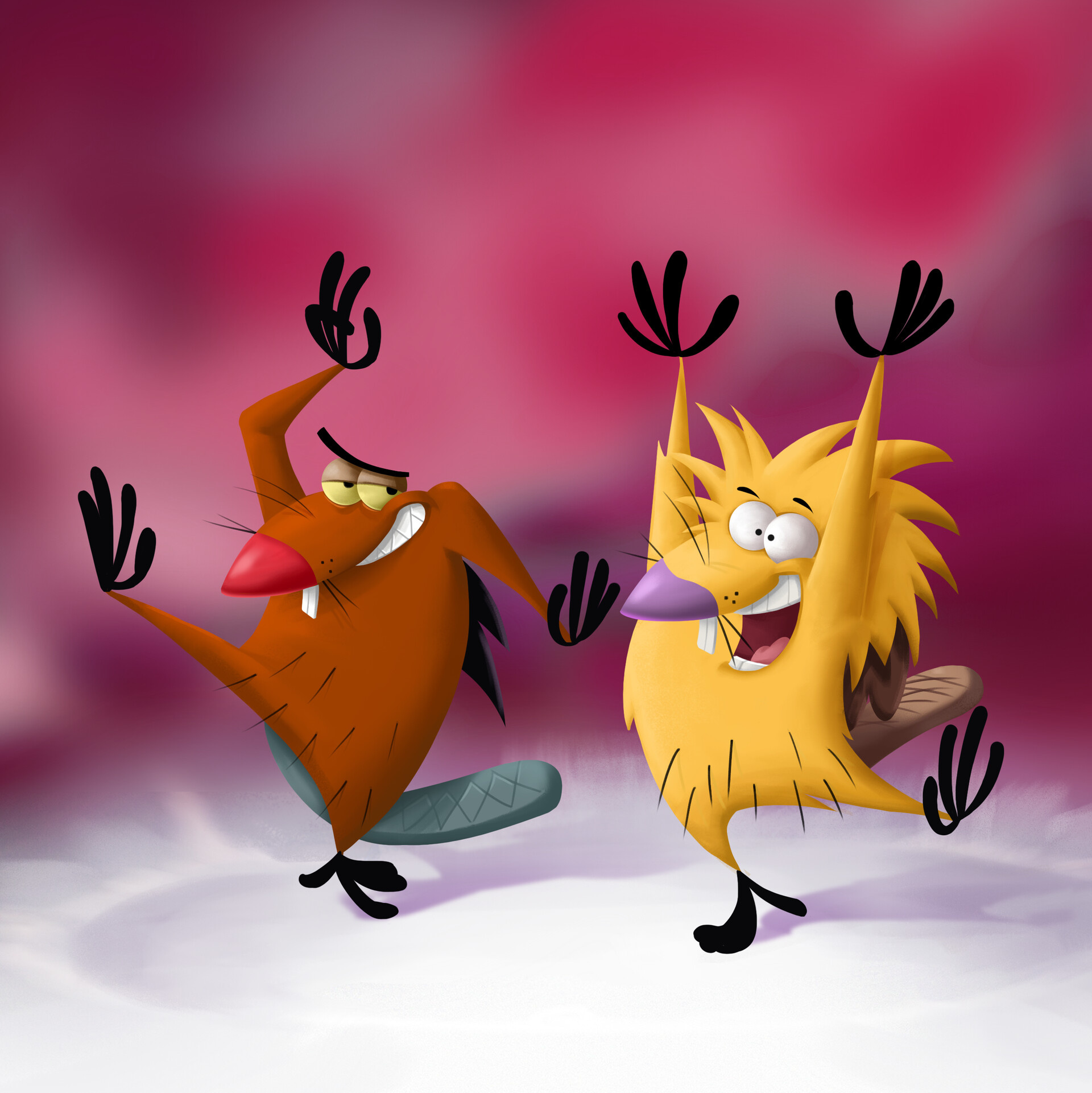 Angry beavers, TV series, Animation, Fan art, 1920x1930 HD Phone