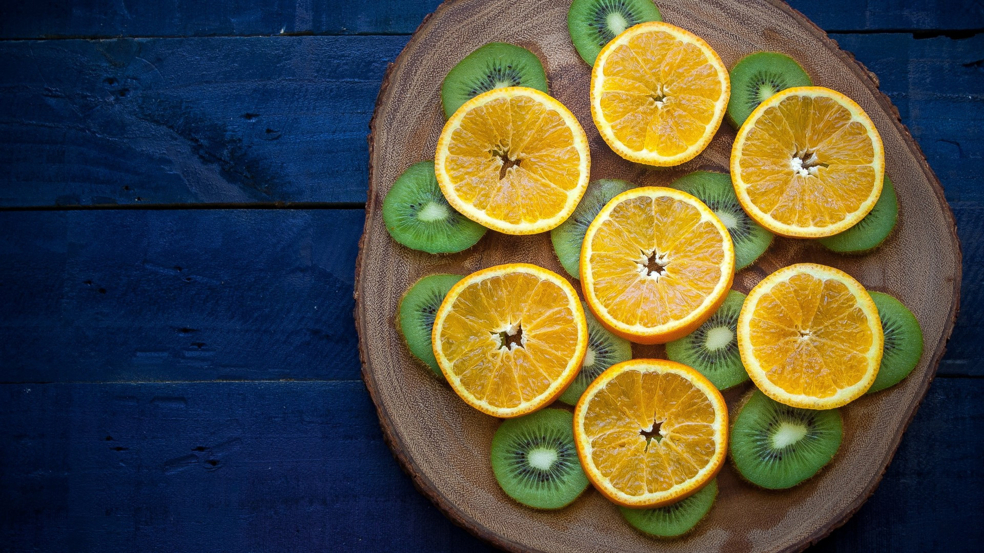 Kiwi fruit and orange, Sliced fruits, Beautiful wallpapers, Workspace decor, 1920x1080 Full HD Desktop