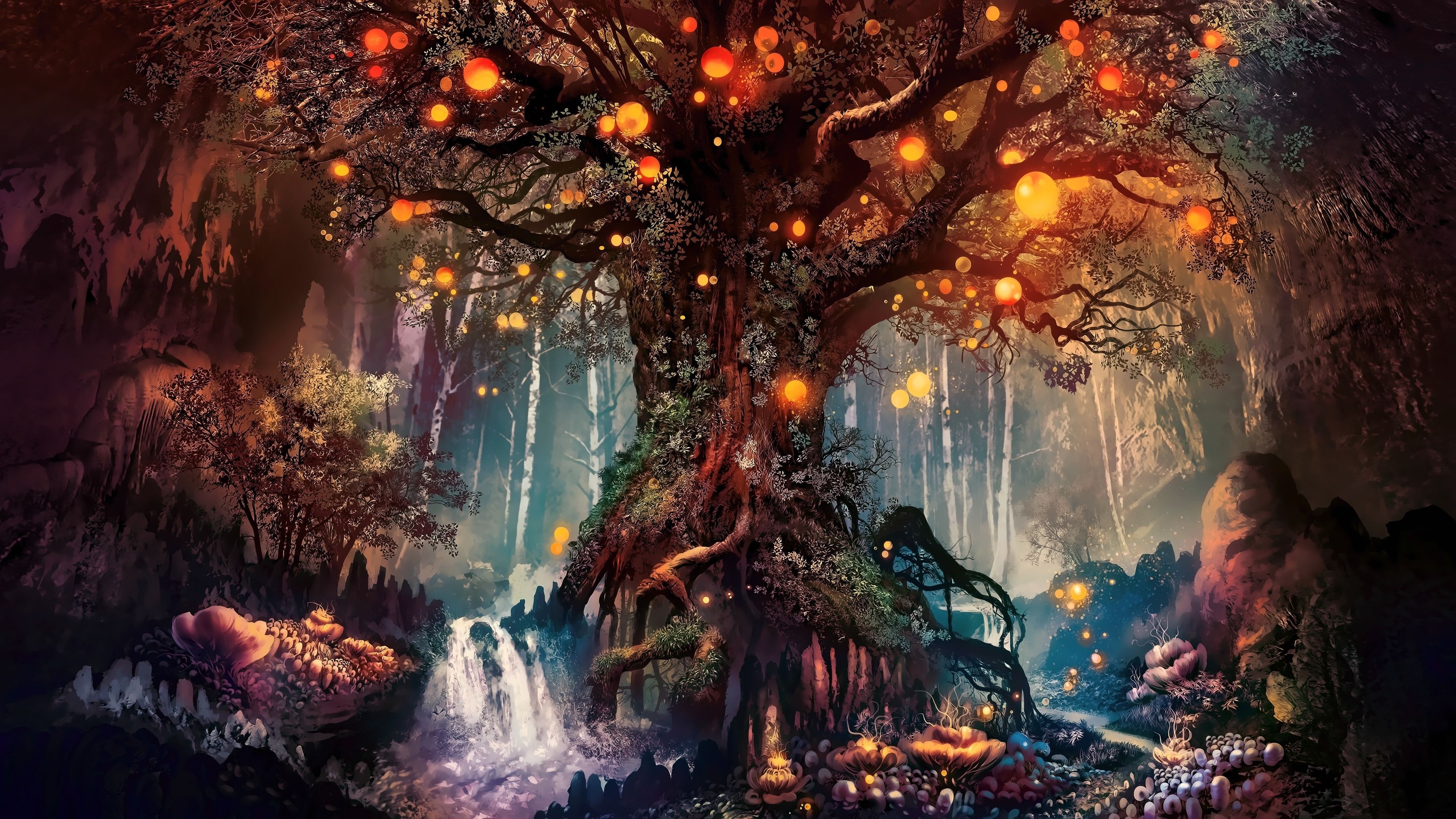 Old tree, Fantasy Arts Wallpaper, 3840x2160 4K Desktop