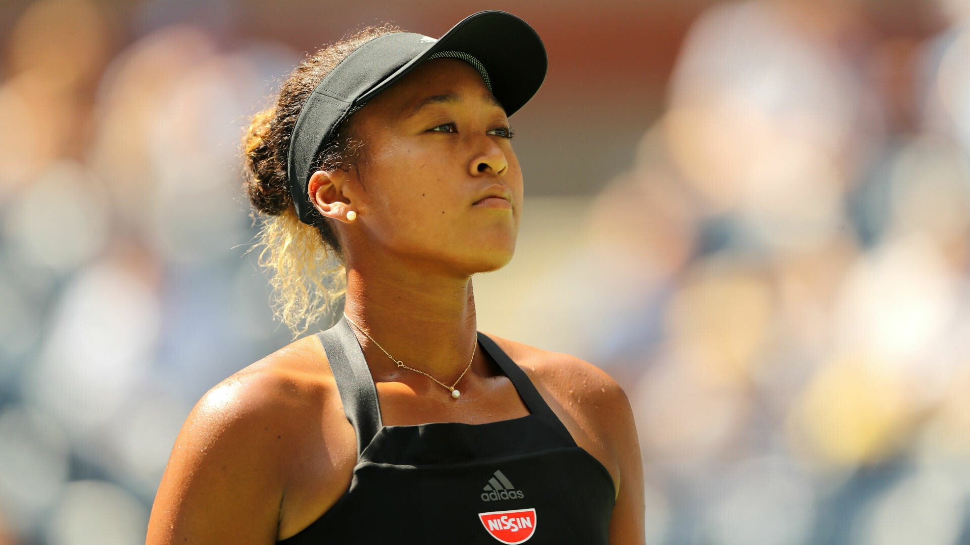 Naomi Osaka, HD background, iOS mode, Biography, 1920x1080 Full HD Desktop