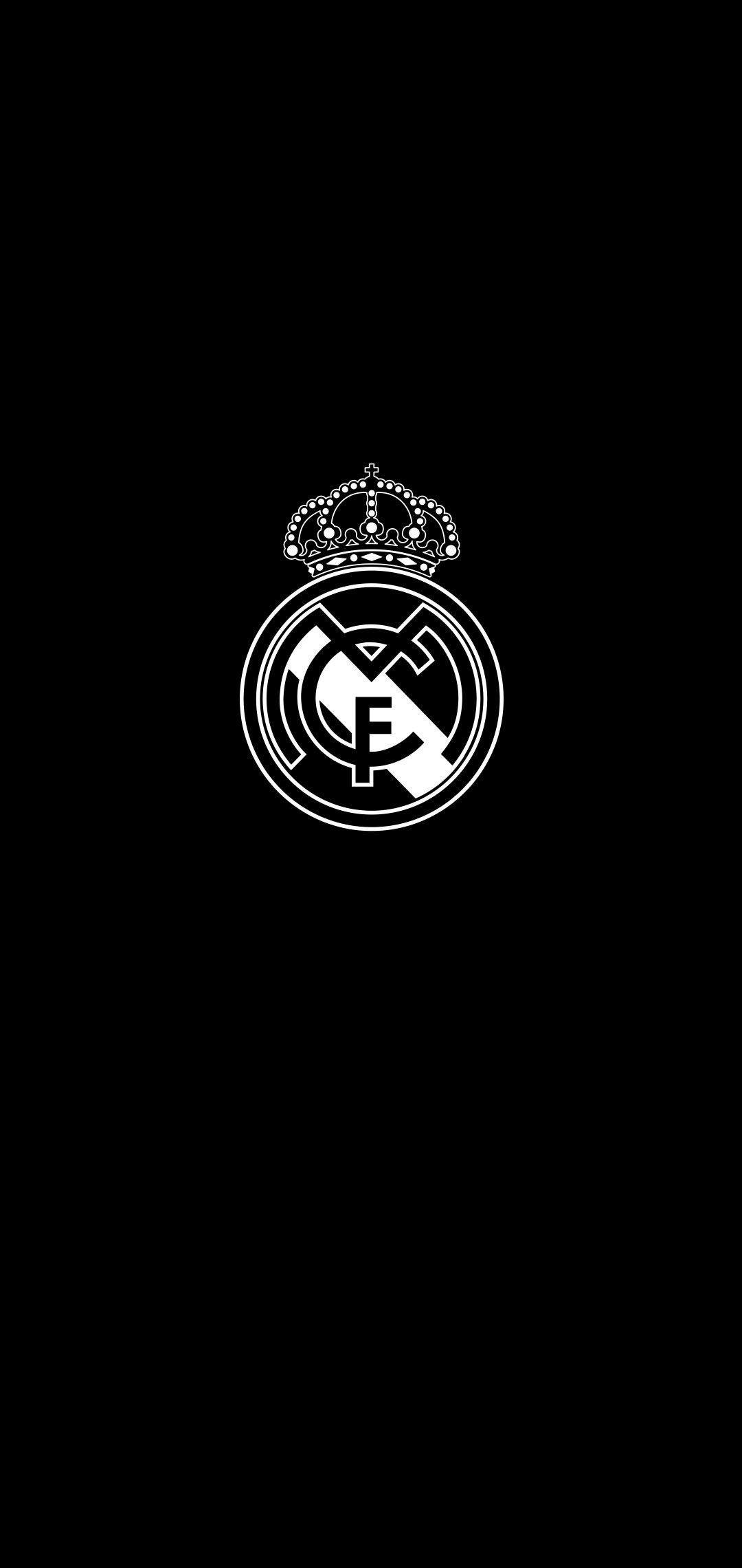 Real Madrid CF crest, Spanish royal crown emblem, interlocking MCF monogram, HD Phone wallpaper