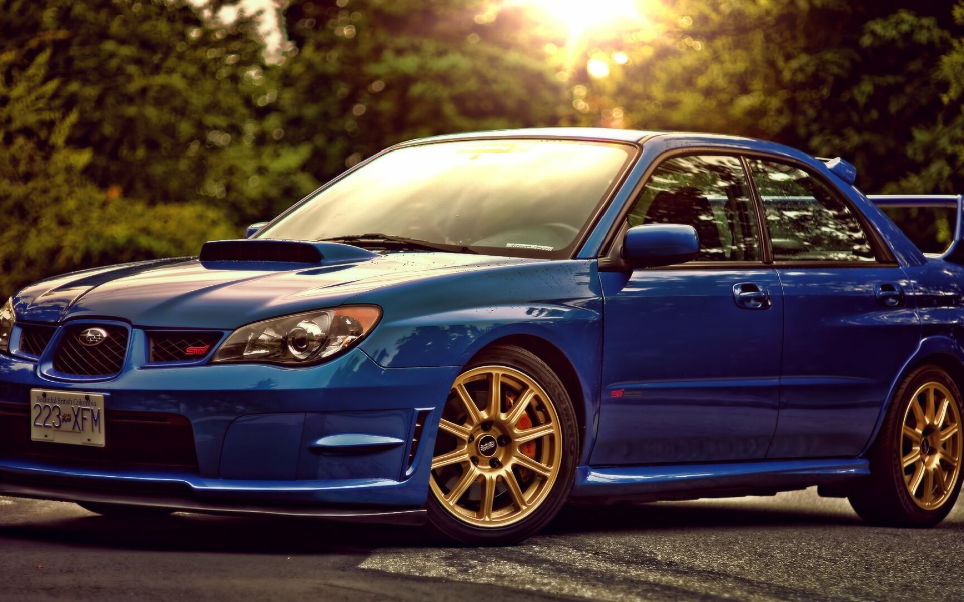 Subaru Impreza WRX STI, Blue wallpaper, High-performance machine, Awe-inspiring speed, 1920x1200 HD Desktop