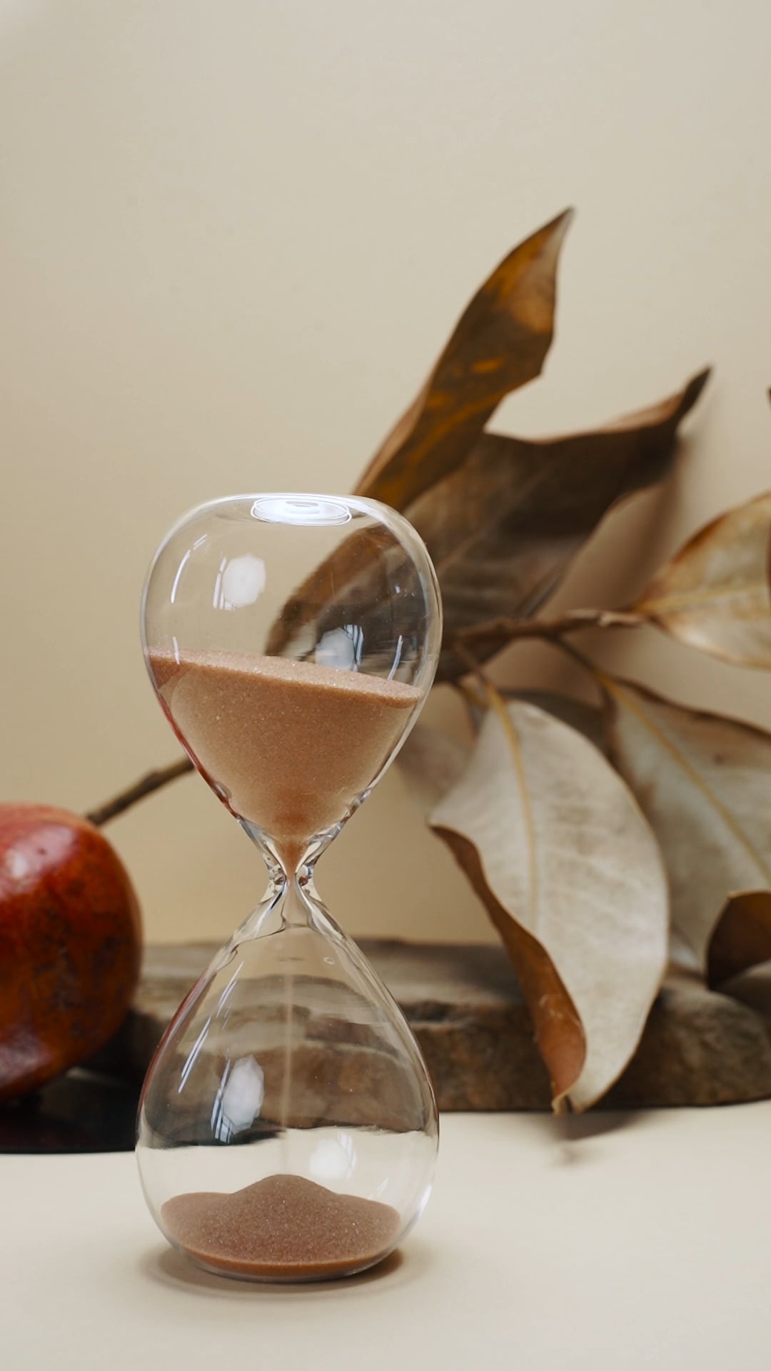 Hourglass and pomegranate, Stone slab, 1080x1920 Full HD Phone