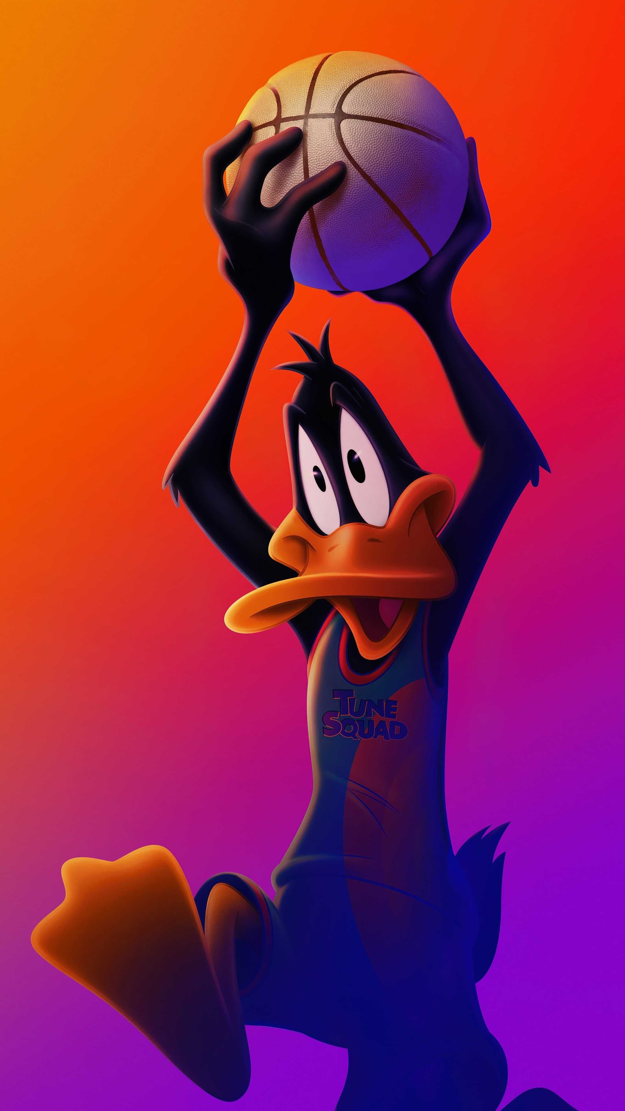 Daffy Duck, Space Jam wallpaper, Mobile phone, Looney tunes wallpaper, 2160x3840 4K Phone