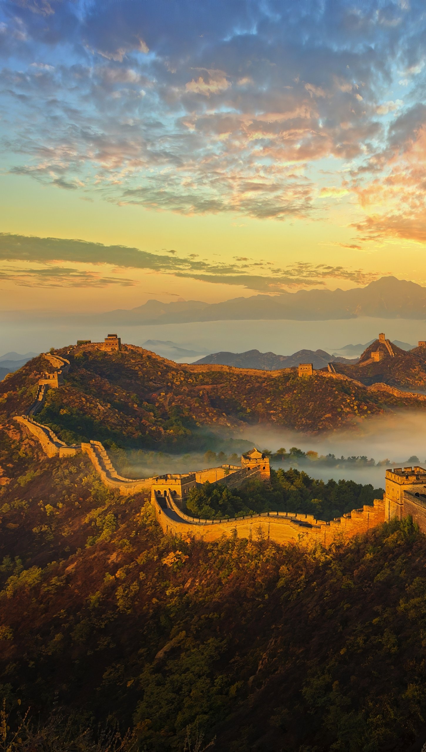 Ultra HD wallpaper, Great Wall view, High-quality image, Captivating landscape, 1450x2560 HD Phone