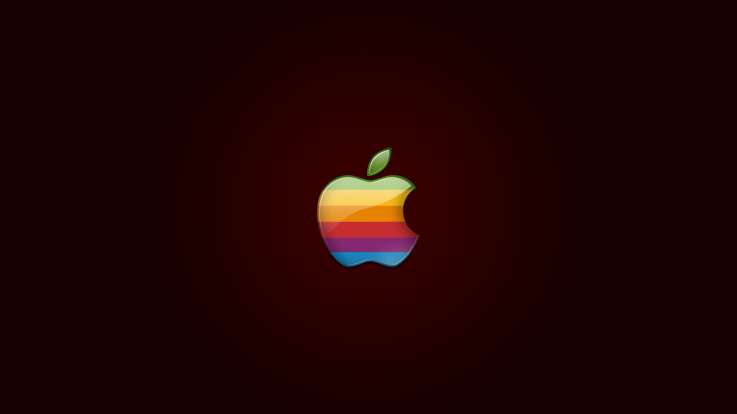 Rainbow Apple, iOS Logo Wallpaper, 2560x1440 HD Desktop