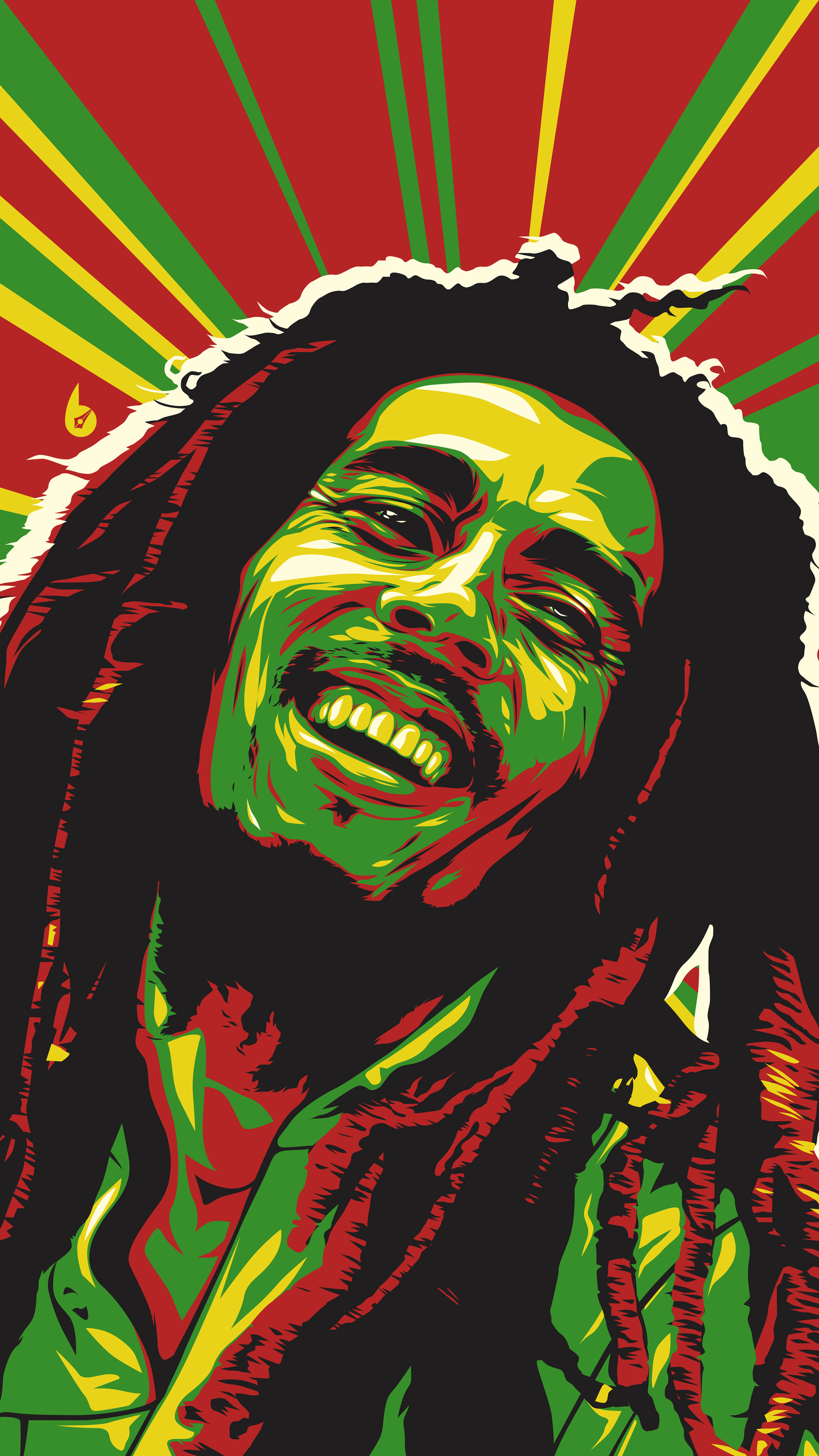 Bob Marley, Abstract beauty, 4K magnificence, Artistic splendor, 2160x3840 4K Phone