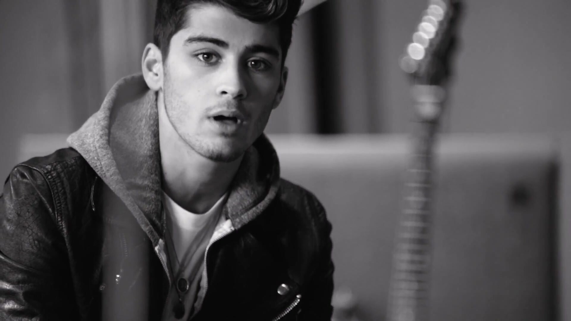 Zayn Malik, Monochrome wallpaper, Timeless elegance, Stylish persona, 1920x1080 Full HD Desktop