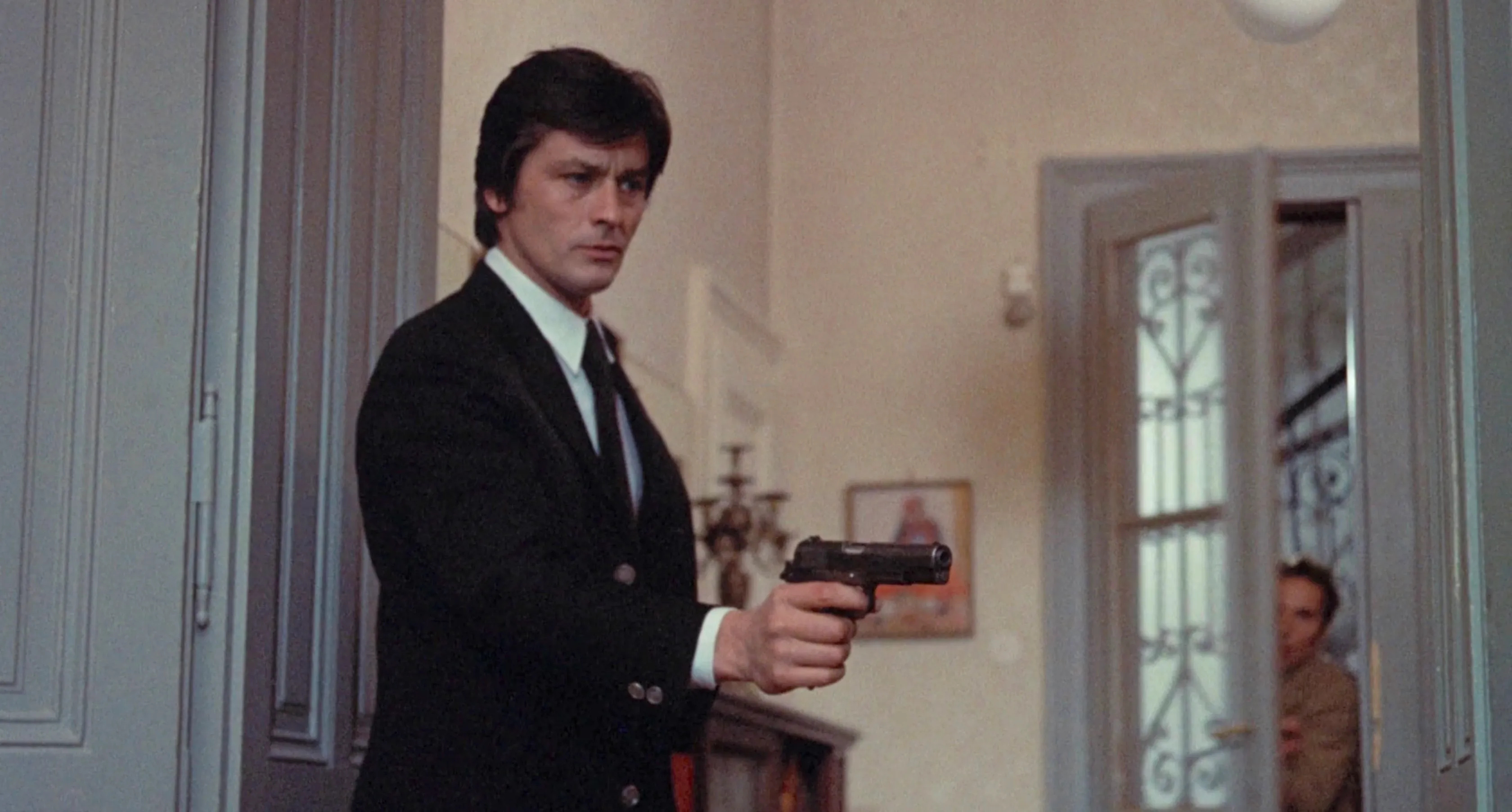Alain Delon Scorpio, Alain Delon fashion, Black blazers, Stylish outfits, 3360x1810 HD Desktop